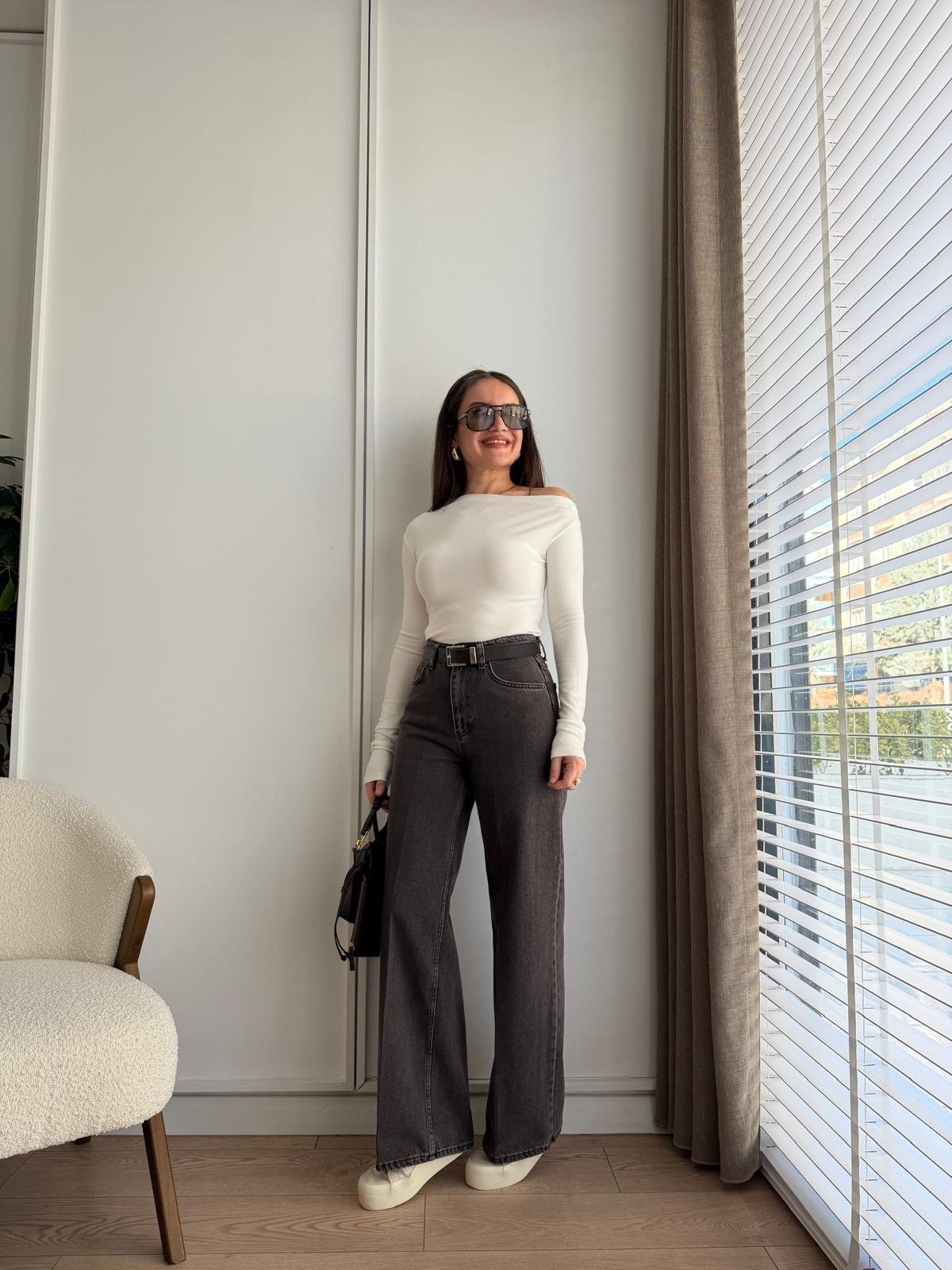 Taşlama Kahve Ütü İzli Jean D893