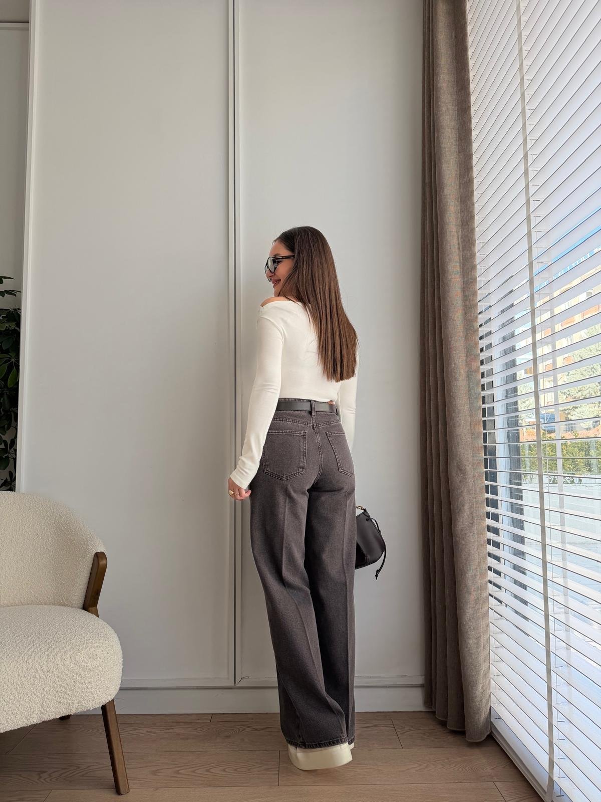 Taşlama Kahve Ütü İzli Jean D893