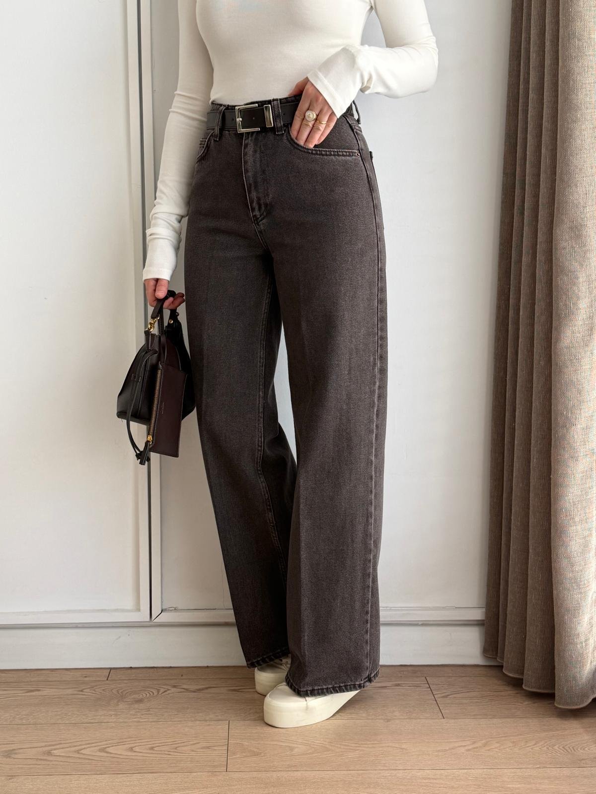 Taşlama Kahve Ütü İzli Jean D893