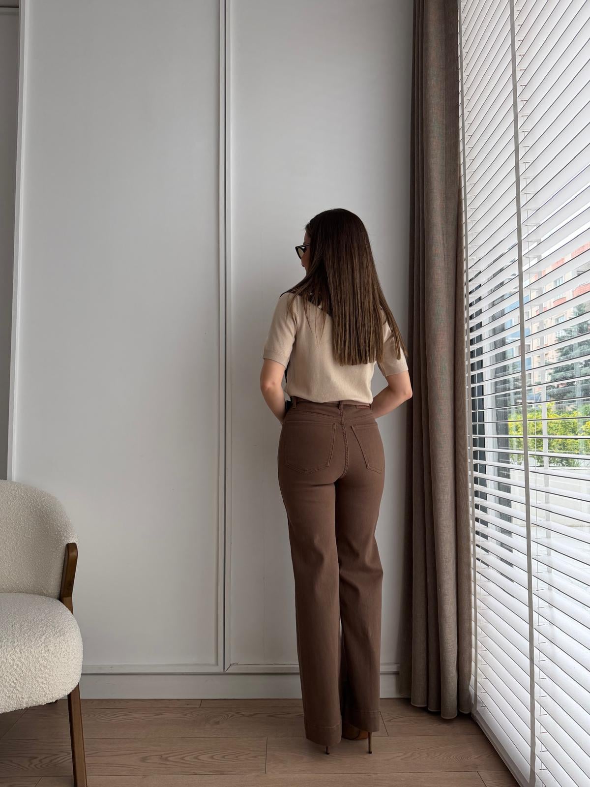 Vizon Çımalı Kemerli Jean 7163