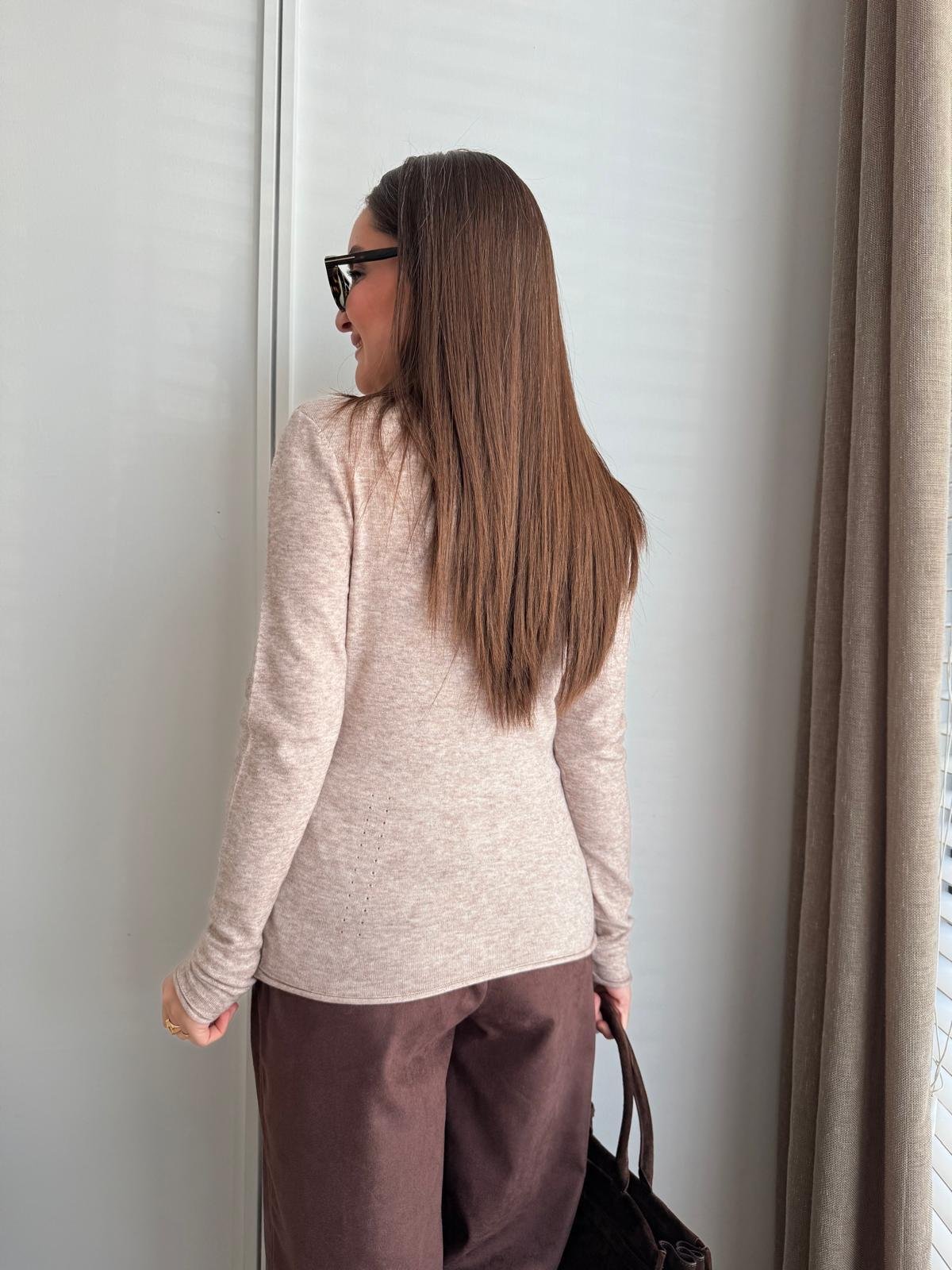 Vizon Dik Yaka Basic Triko Kazak 10714