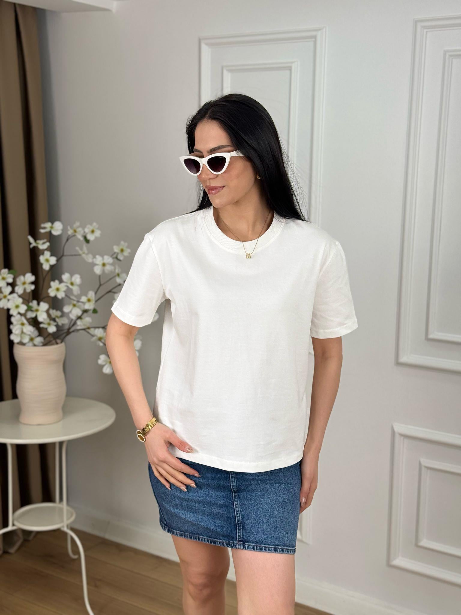 Ekru Ribanalı Bisiklet Yaka Tshirt Dilvin 30312