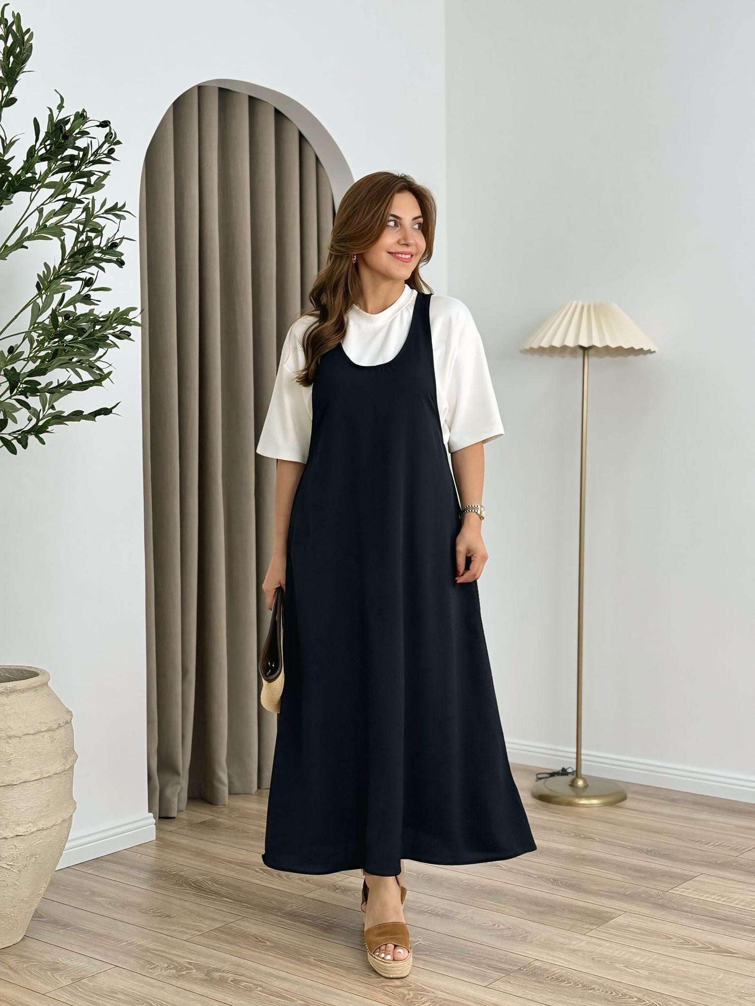Lacivert Tshirtlü Marka Model Jile Elbise 260255