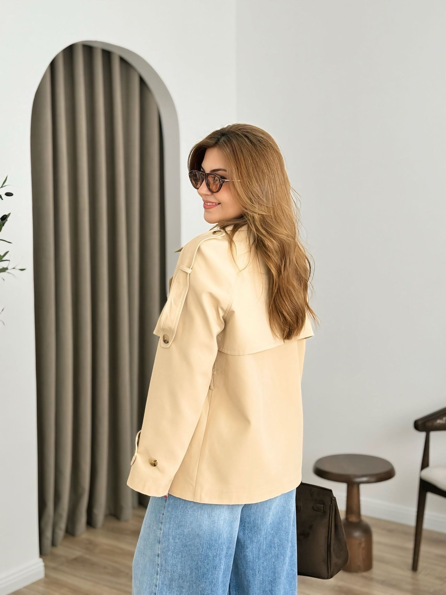 Taş Premium Kalite AstarlıTrenchcoat 6389