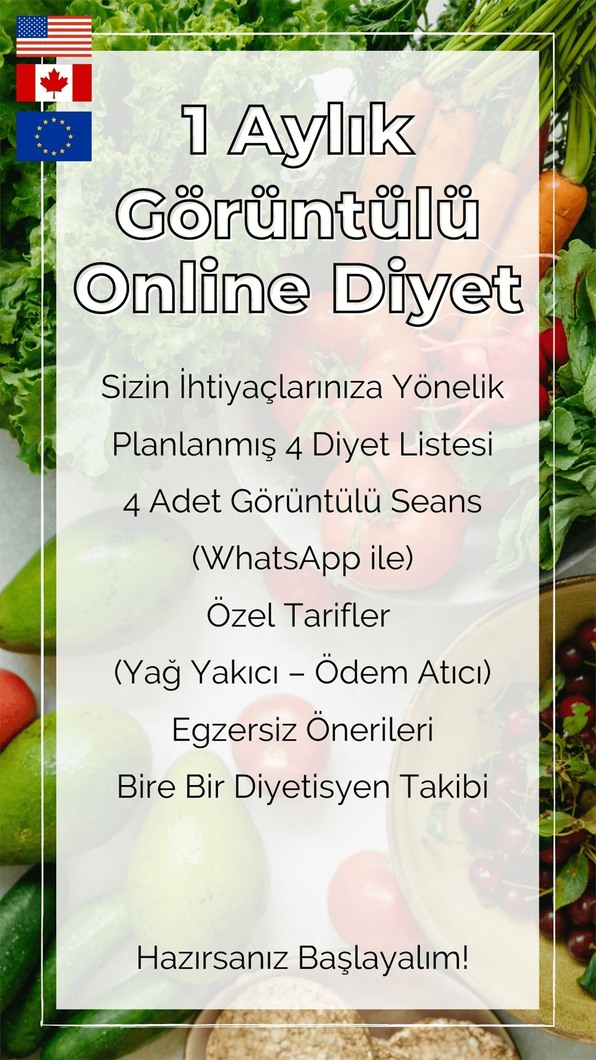 Görüntülü Online Beslenme Programı Yurt Dışı