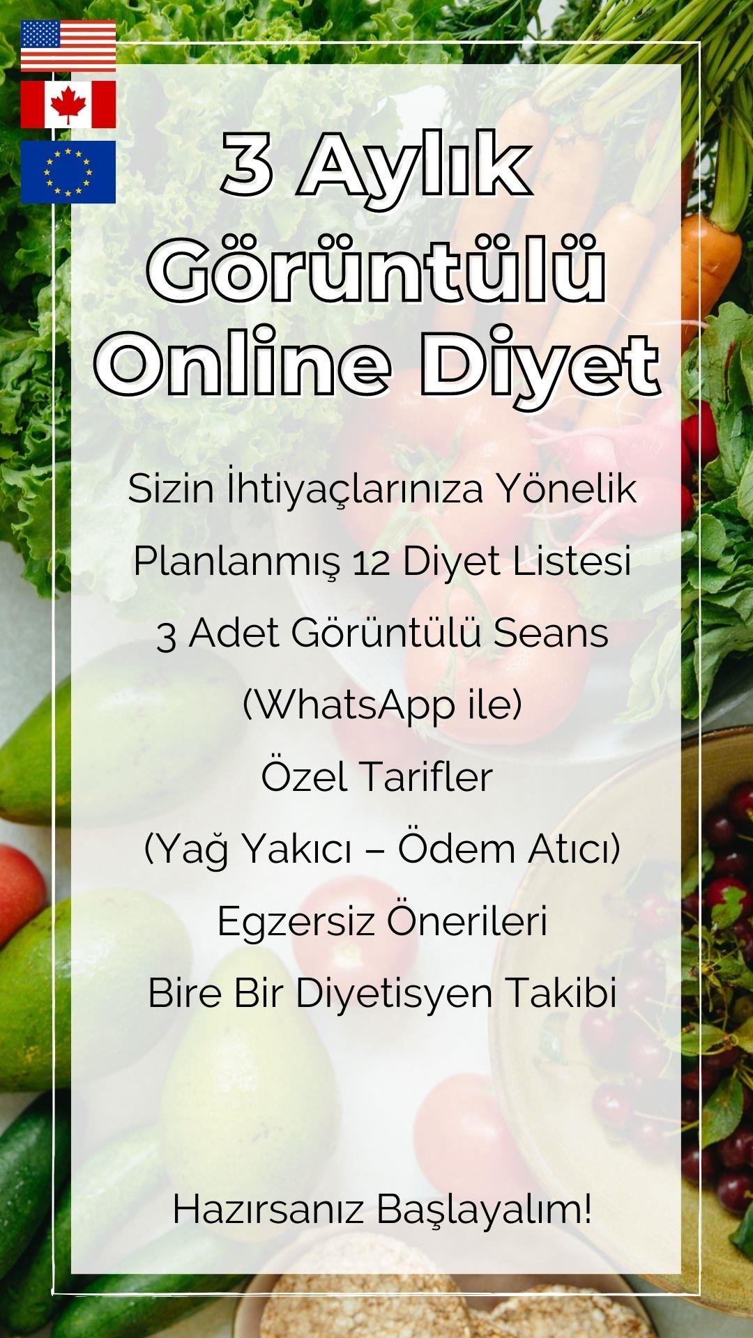 Görüntülü Online Beslenme Programı Yurt Dışı