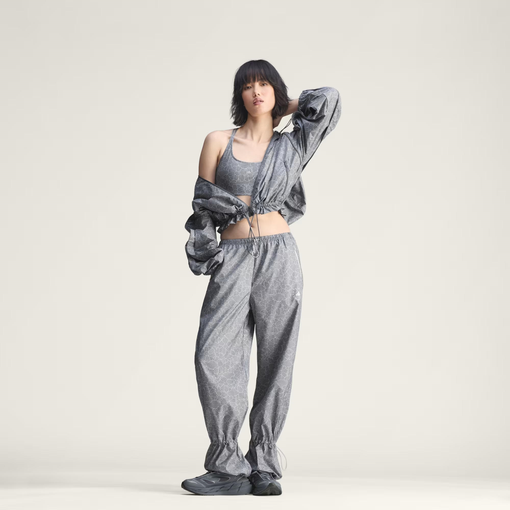 adidas by Stella McCartney Running Printed Mini Crop Kadın Büstiyer