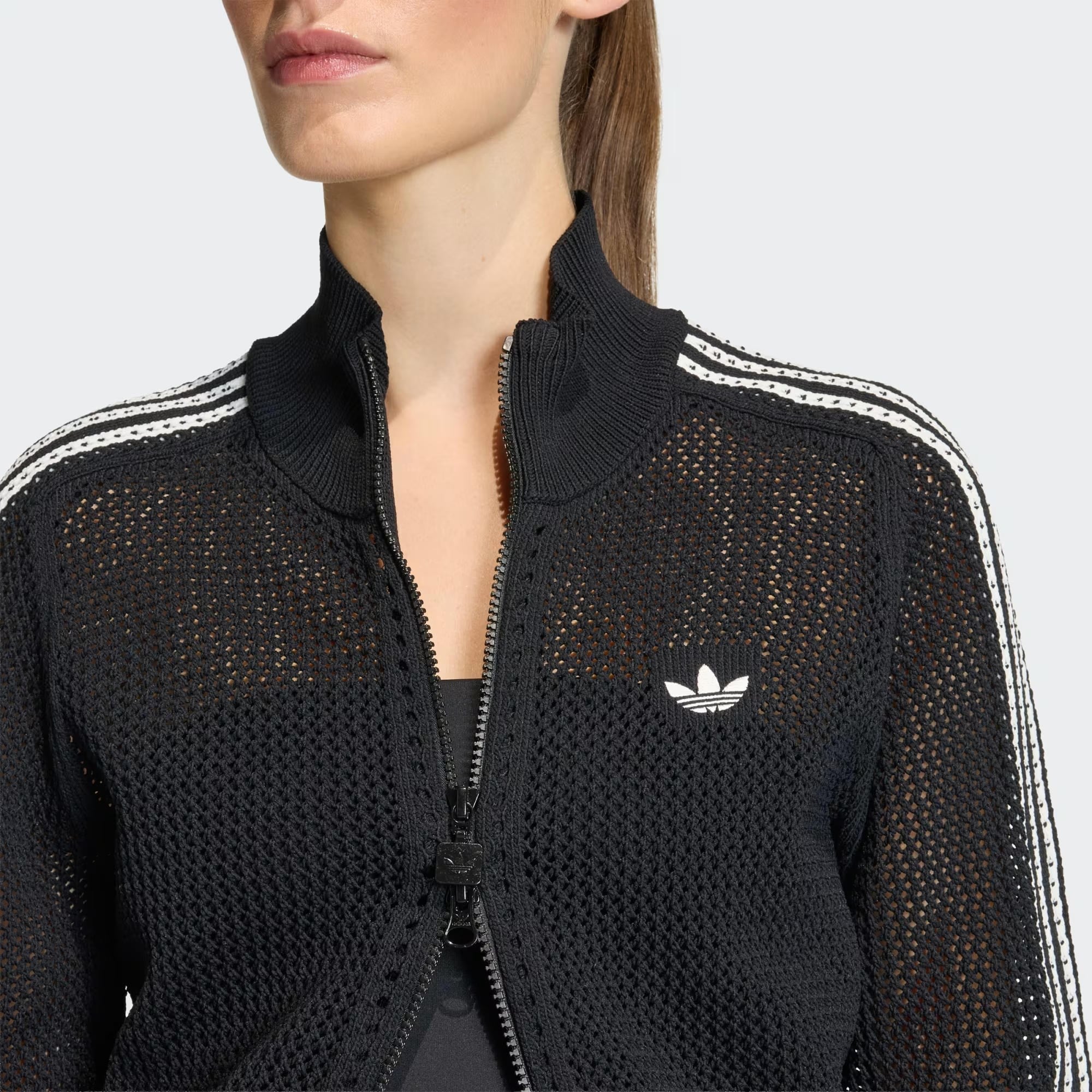 adidas Knitted Crochet Firebird Kadın Sweatshirt