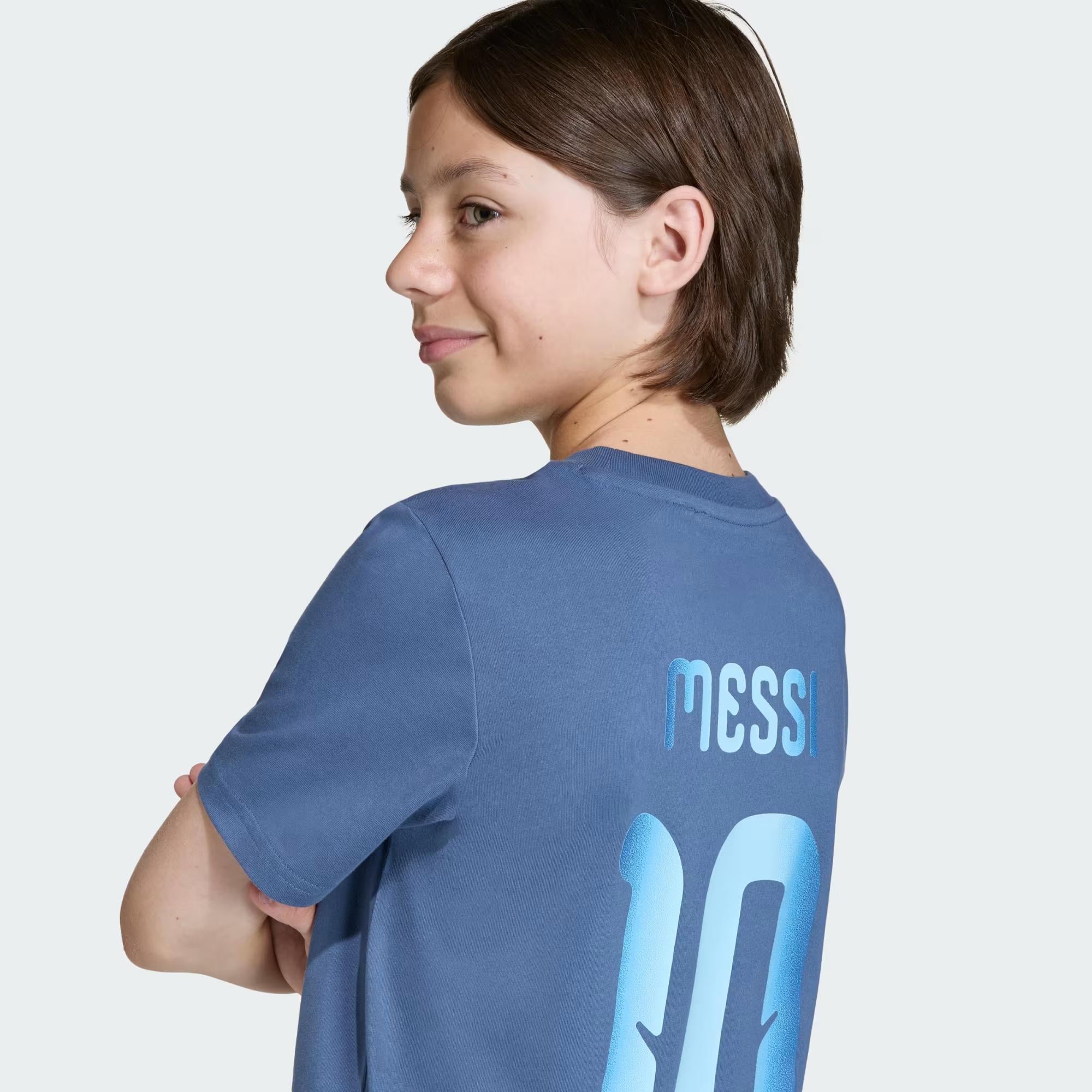 adidas Messi Name and Number Graphic Çocuk Tişört
