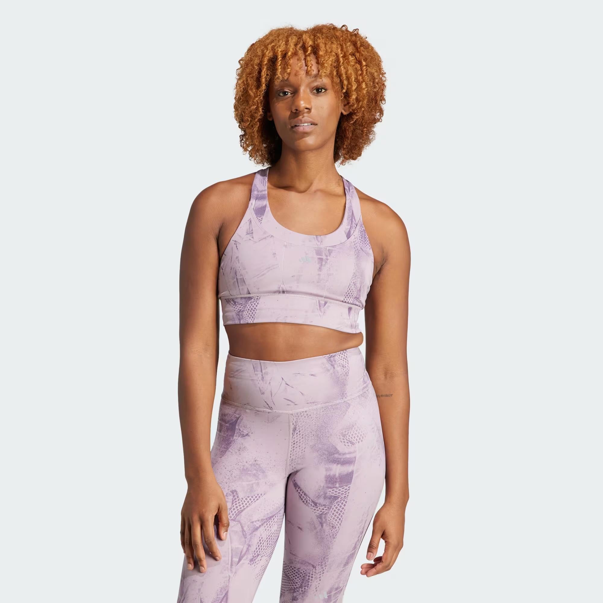 adidas Run Pocket Medium Support Aop Bra Iteration Kadın Büstiyer