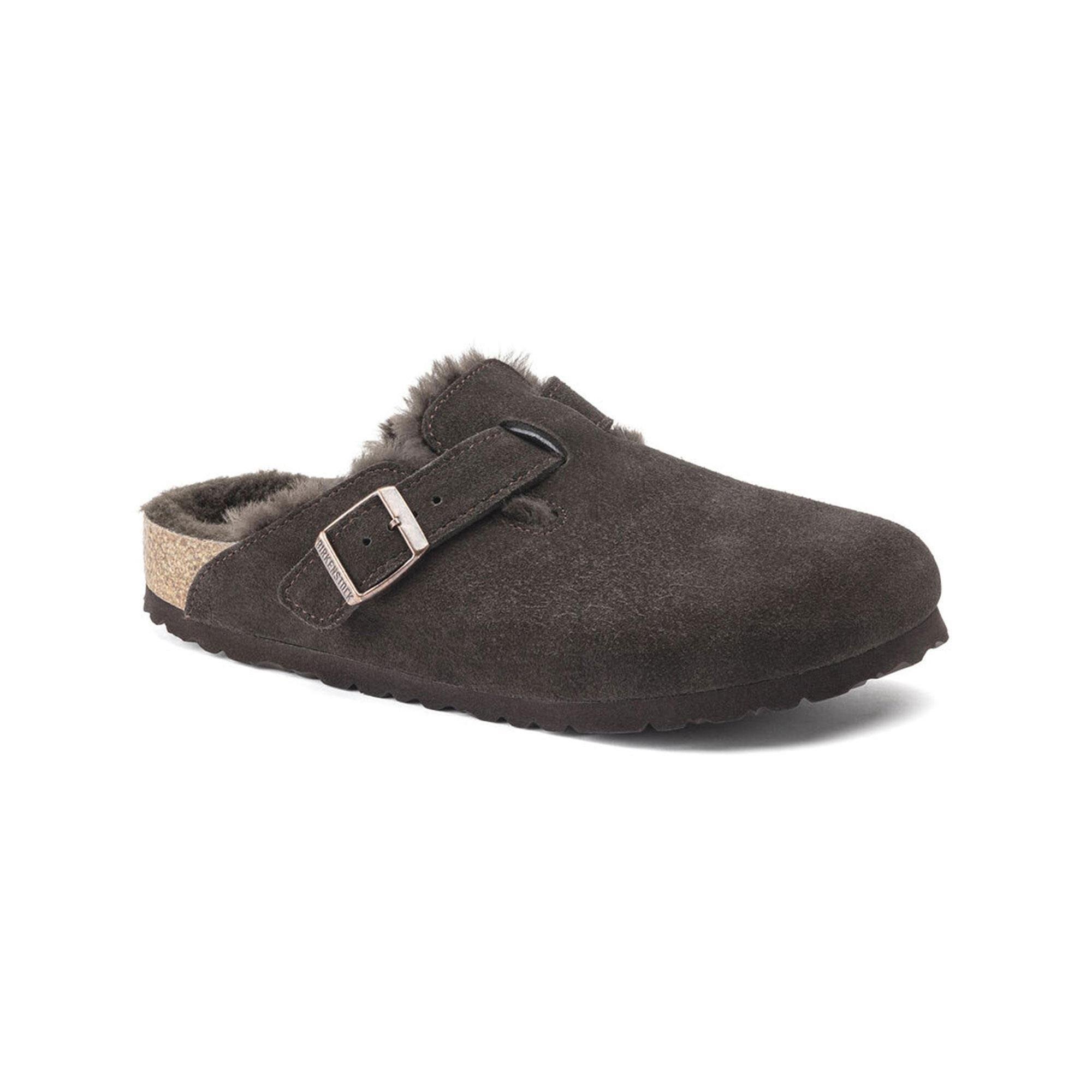 Birkenstock Boston Suede Shearling Kadın Terlik - Görsel 3