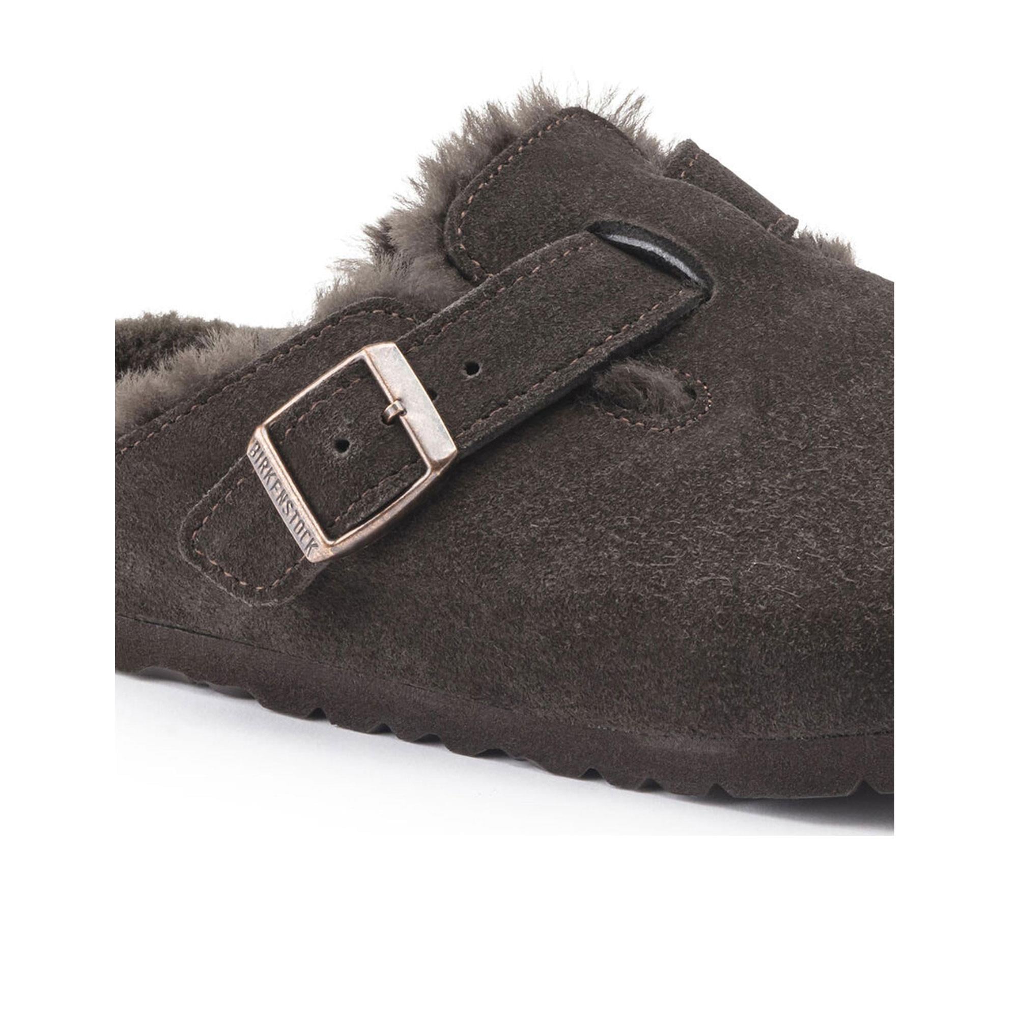 Birkenstock Boston Suede Shearling Kadın Terlik