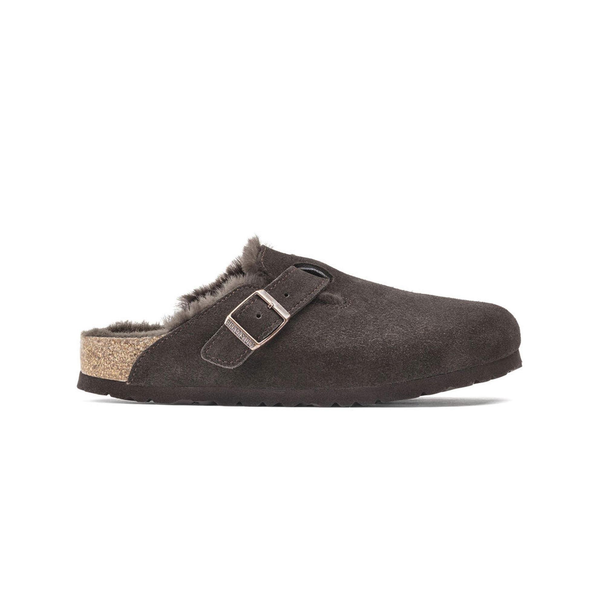Birkenstock Boston Suede Shearling Kadın Terlik - Görsel 2
