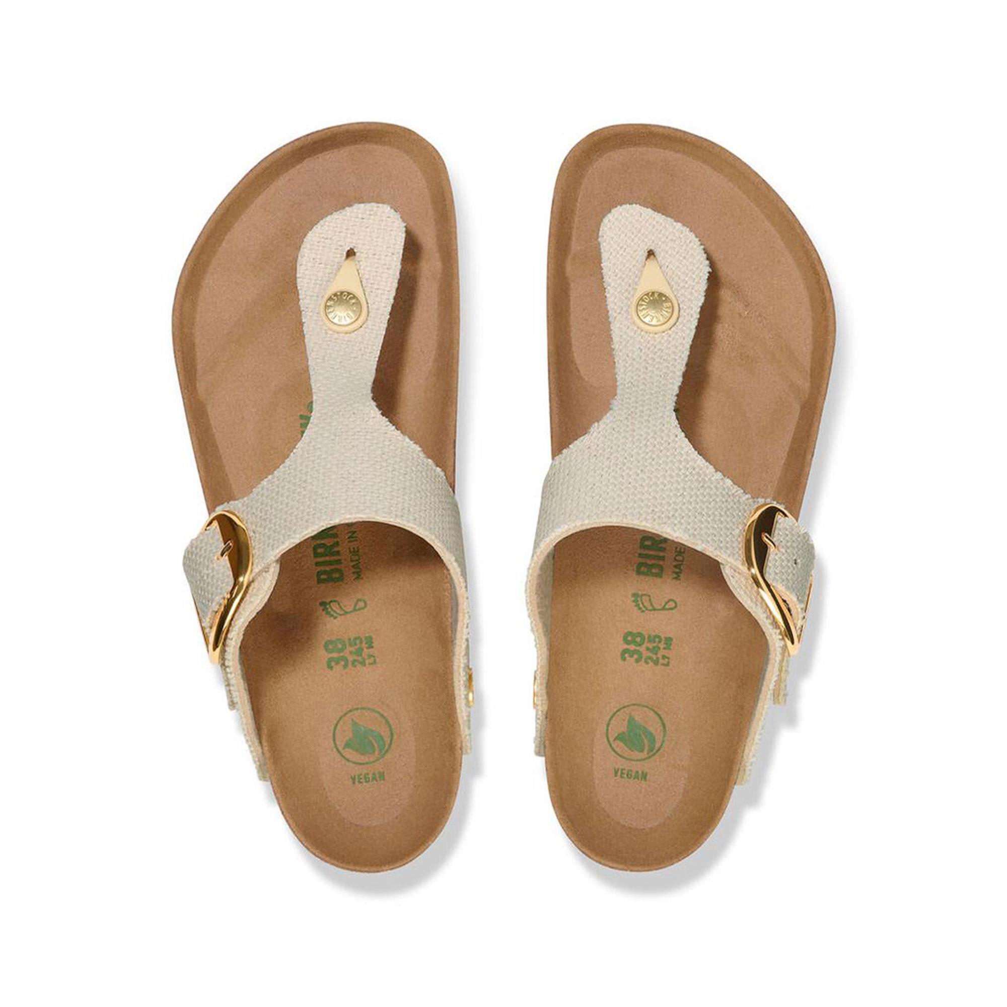 Birkenstock Gizeh Big Buckle Tex Rough Canvas Vegan Kadın Terlik - Görsel 5
