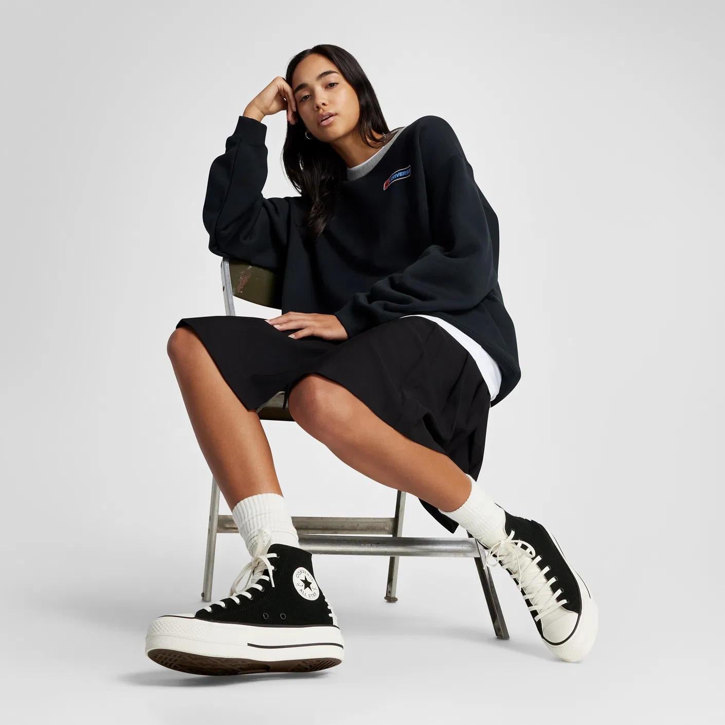 Converse Chuck Taylor All Star Crafted Laces Lift Platform Kadın Günlük Spor Ayakkabı