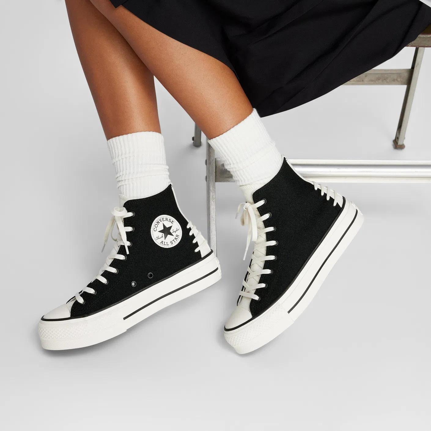 Converse Chuck Taylor All Star Crafted Laces Lift Platform Kadın Günlük Spor Ayakkabı