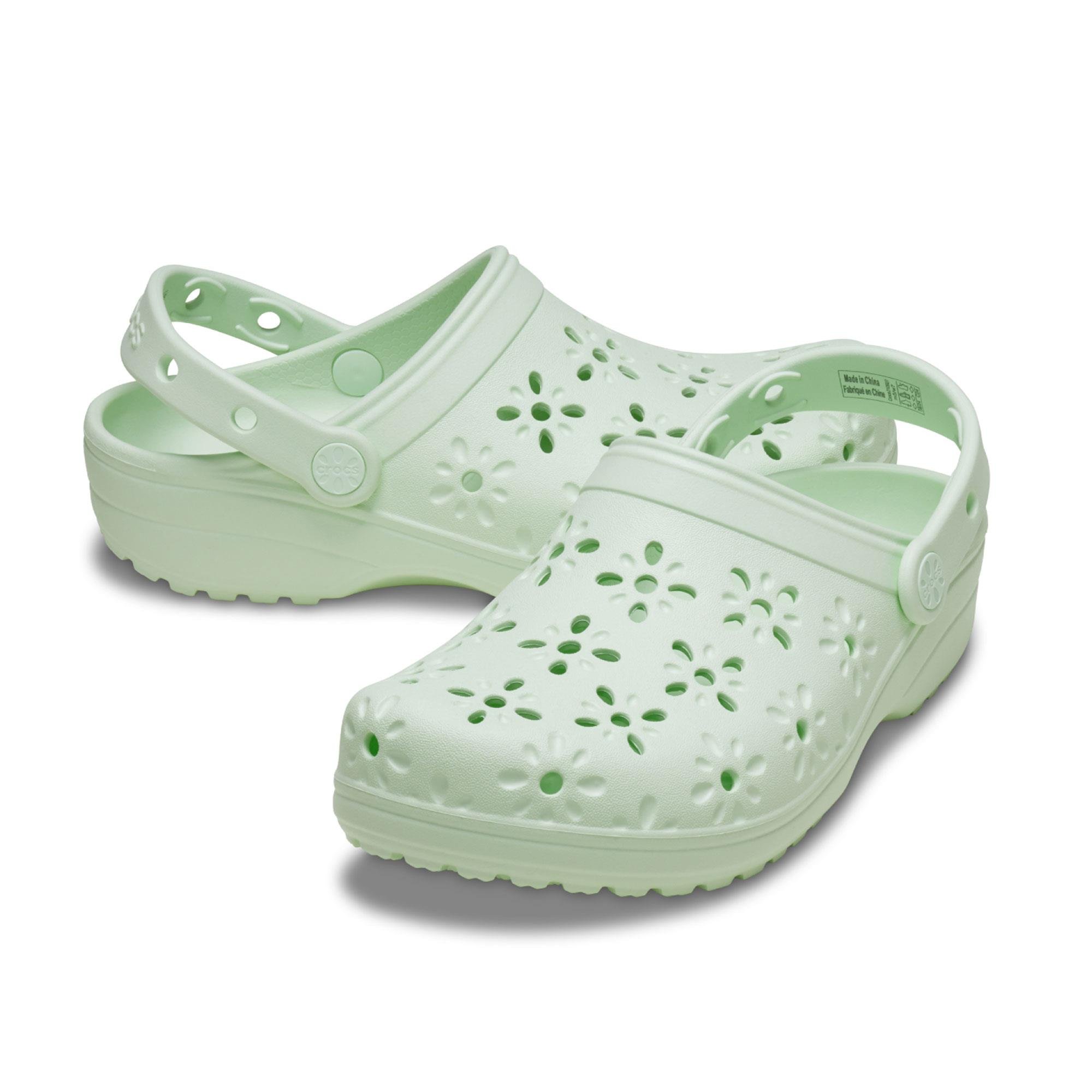 Crocs Classic Floral Cut Out Kadın Terlik - Görsel 3