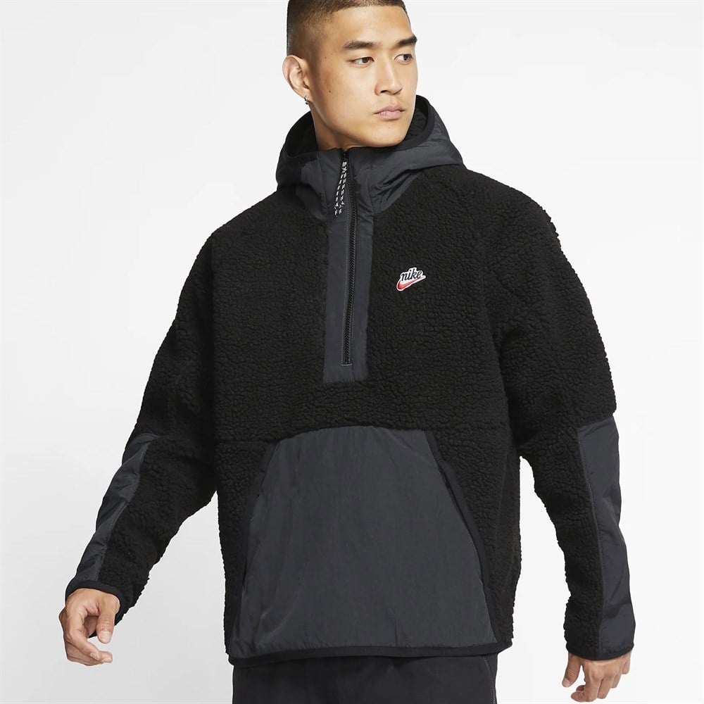Nike Sportswear 1/2-Zip Sherpa Hoodie Erkek Sweatshirt