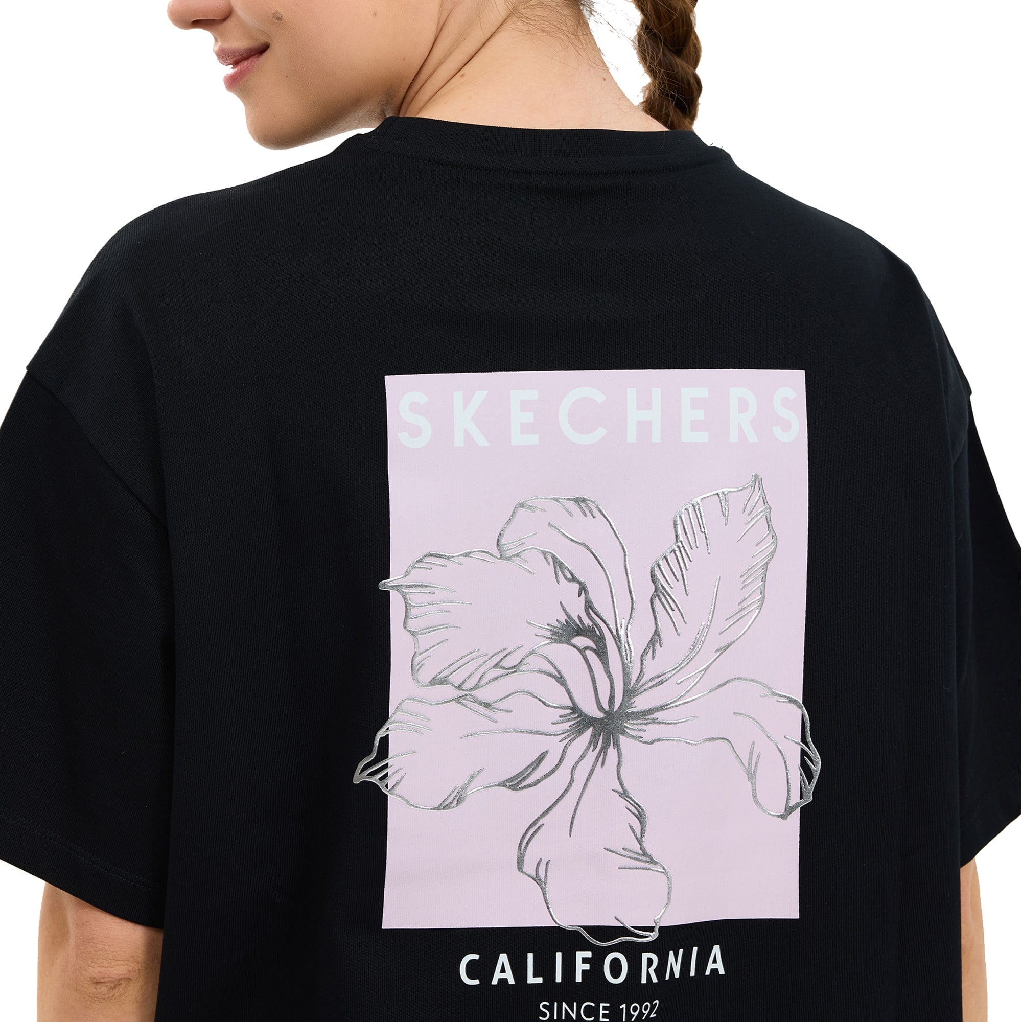 Skechers Oversize Fit Graphic Kadın Tişört