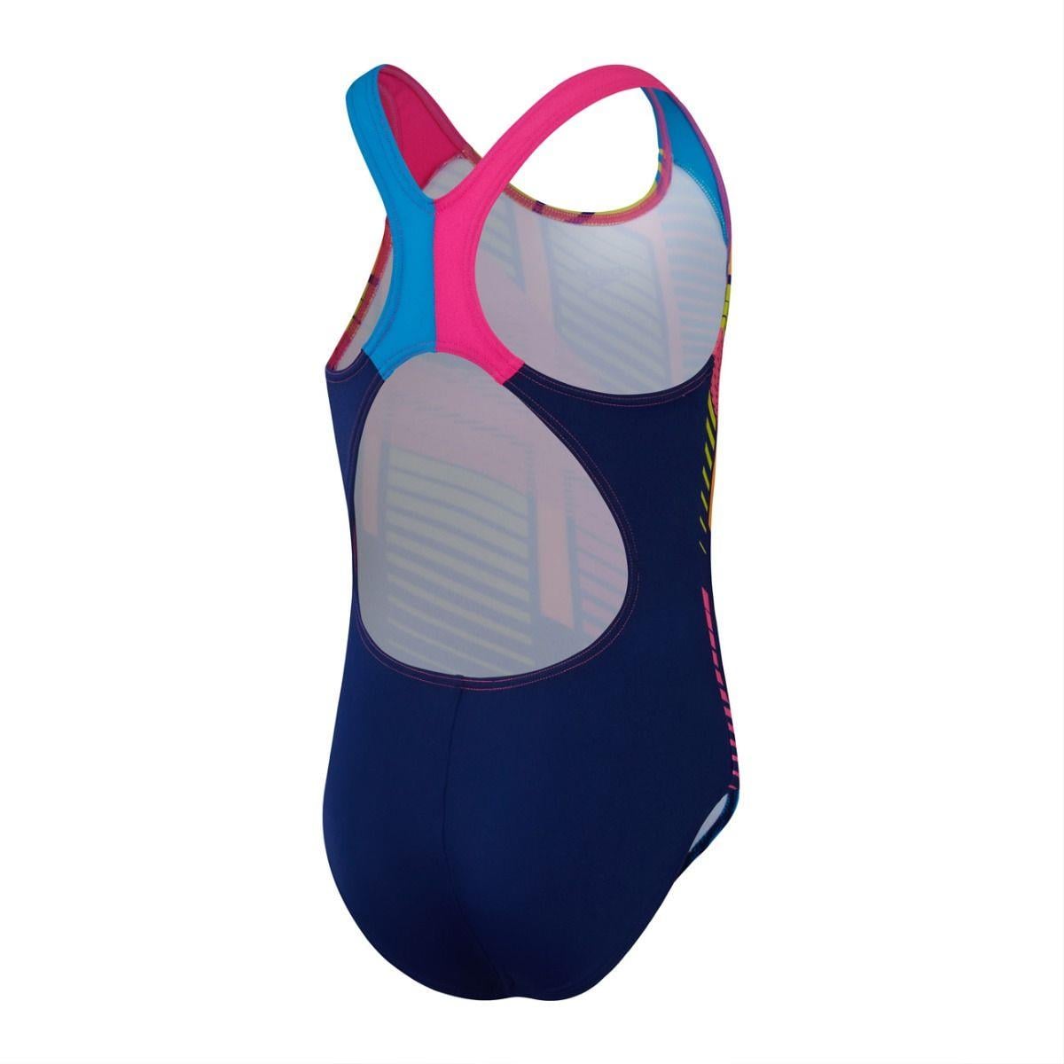 Speedo Girls Digital Allover Splashback Çocuk Yüzücü Mayosu