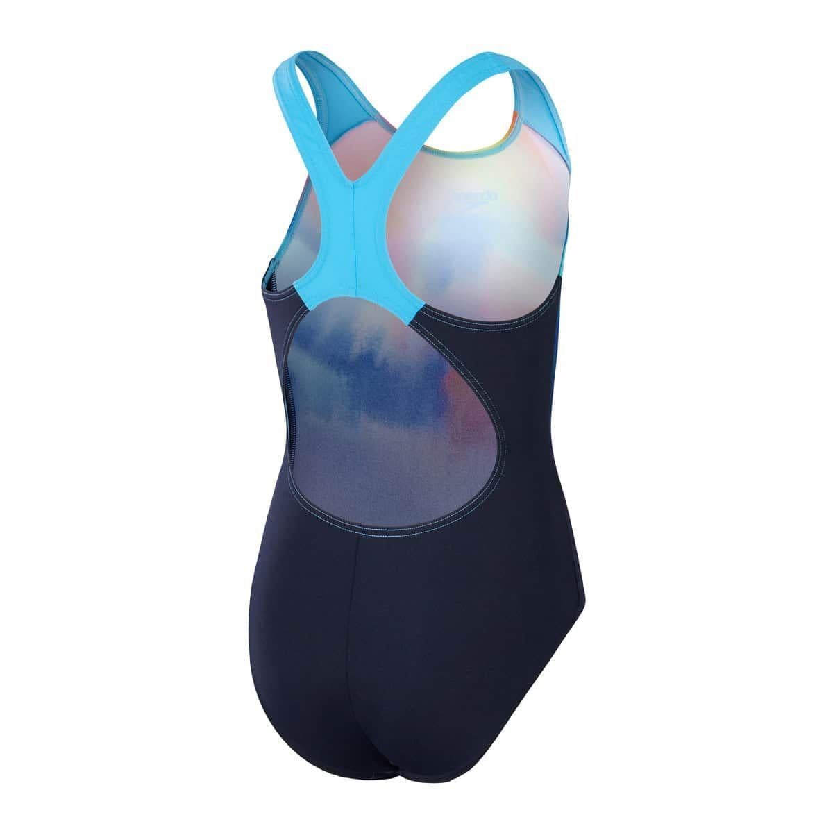 Speedo Girls Digital Allover Splashback Çocuk Yüzücü Mayosu