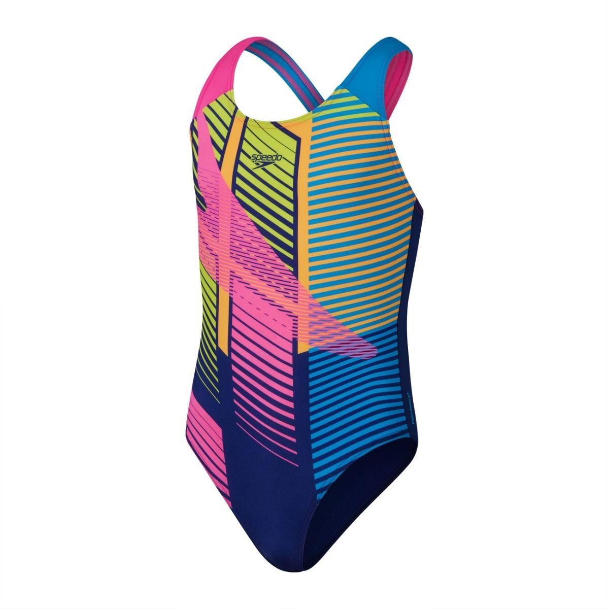 Speedo Girls Digital Allover Splashback Çocuk Yüzücü Mayosu