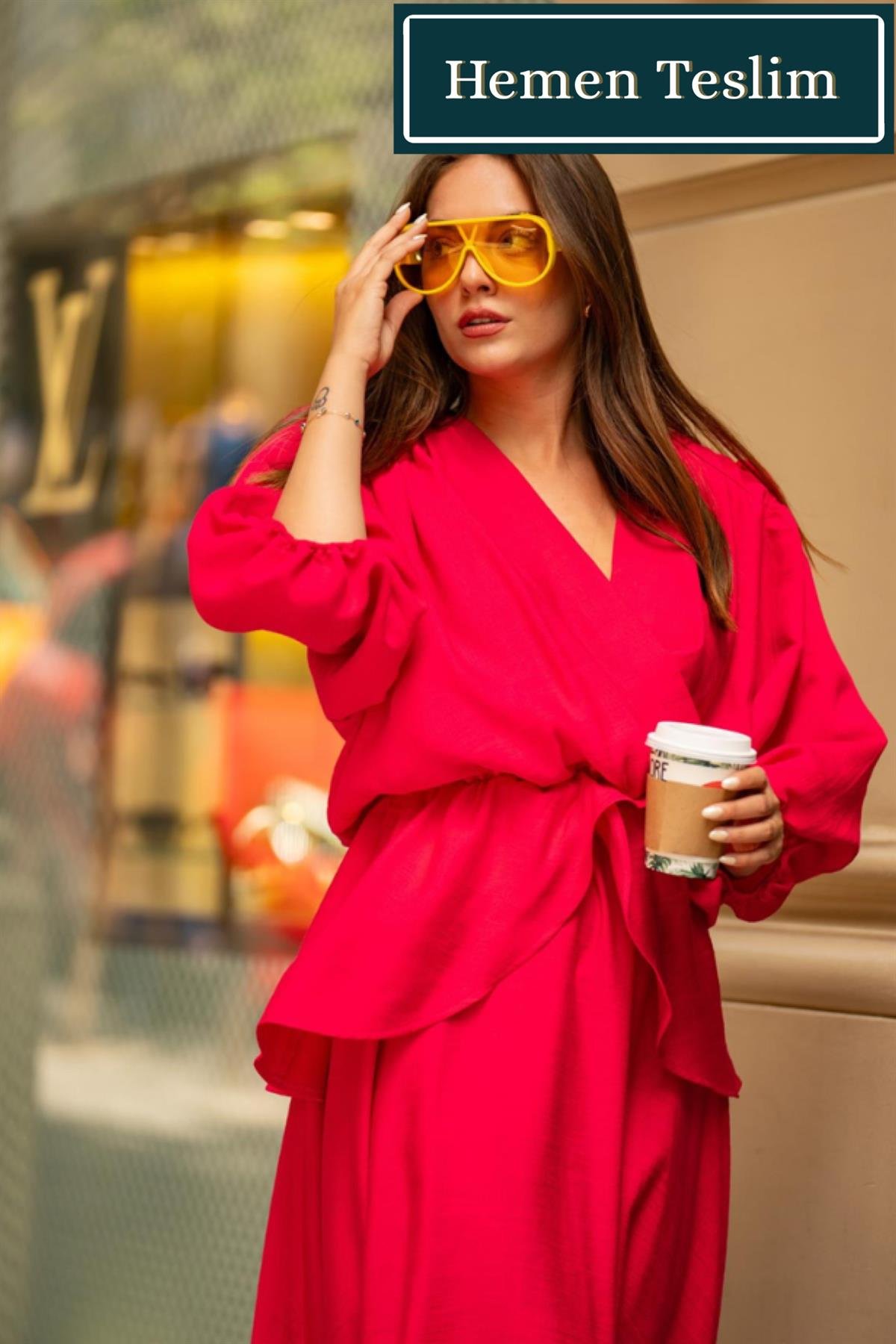 “Lale” Peplum Takım