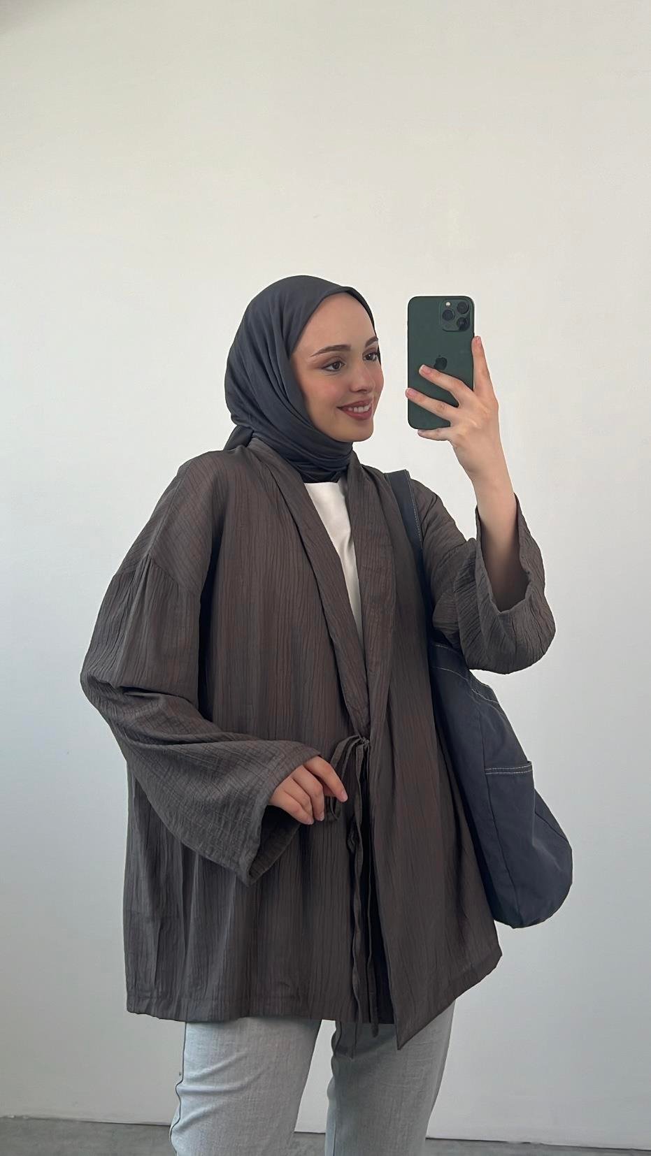 Antrasit Dokulu Kimono