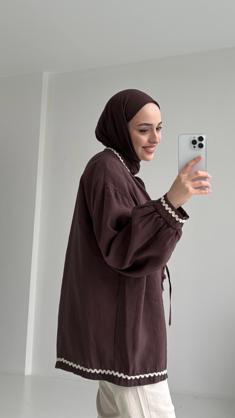 Bağlamalı Dantel Detay Kimono