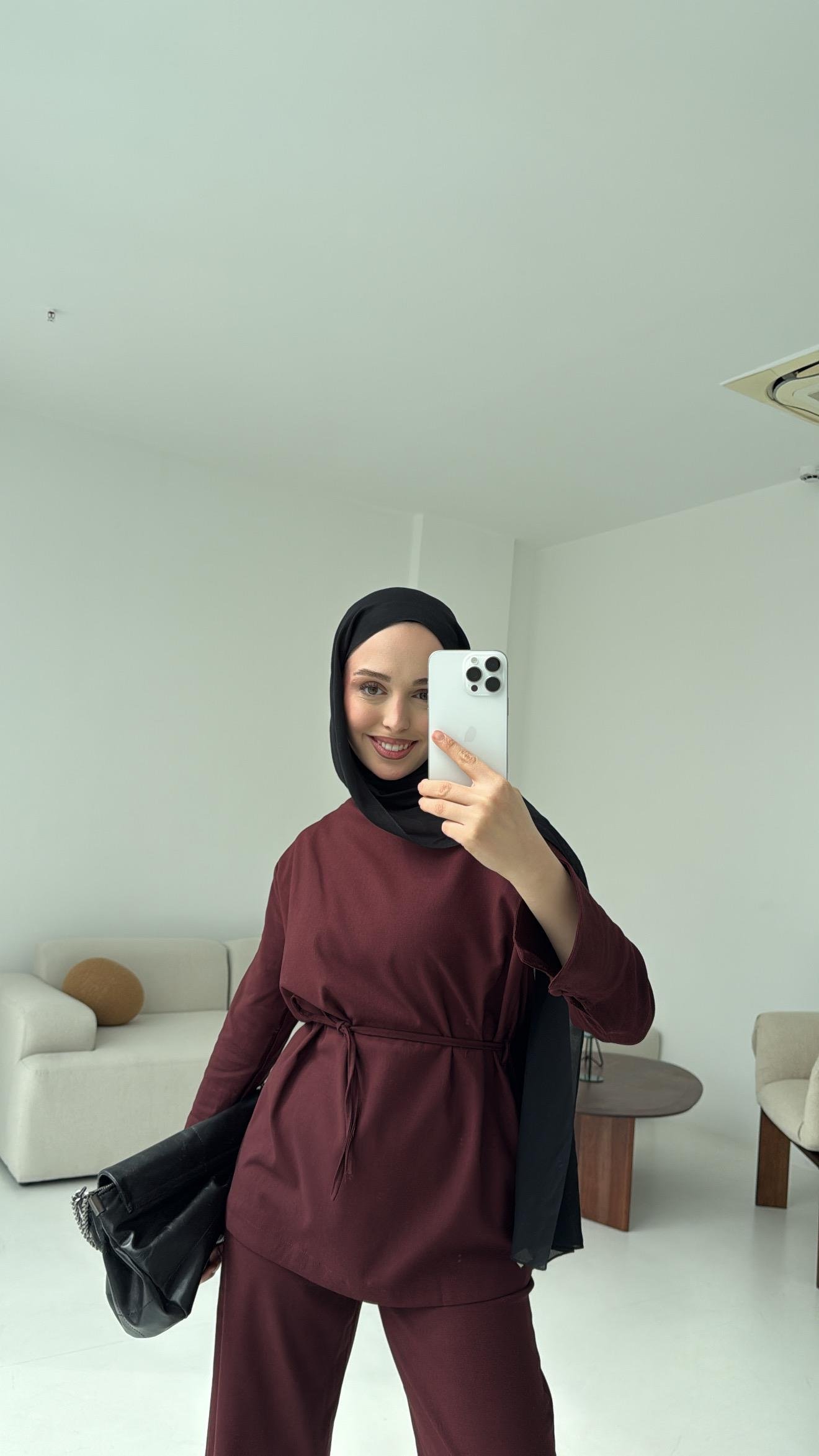 Basıc Bağlamalı Takım Bordo