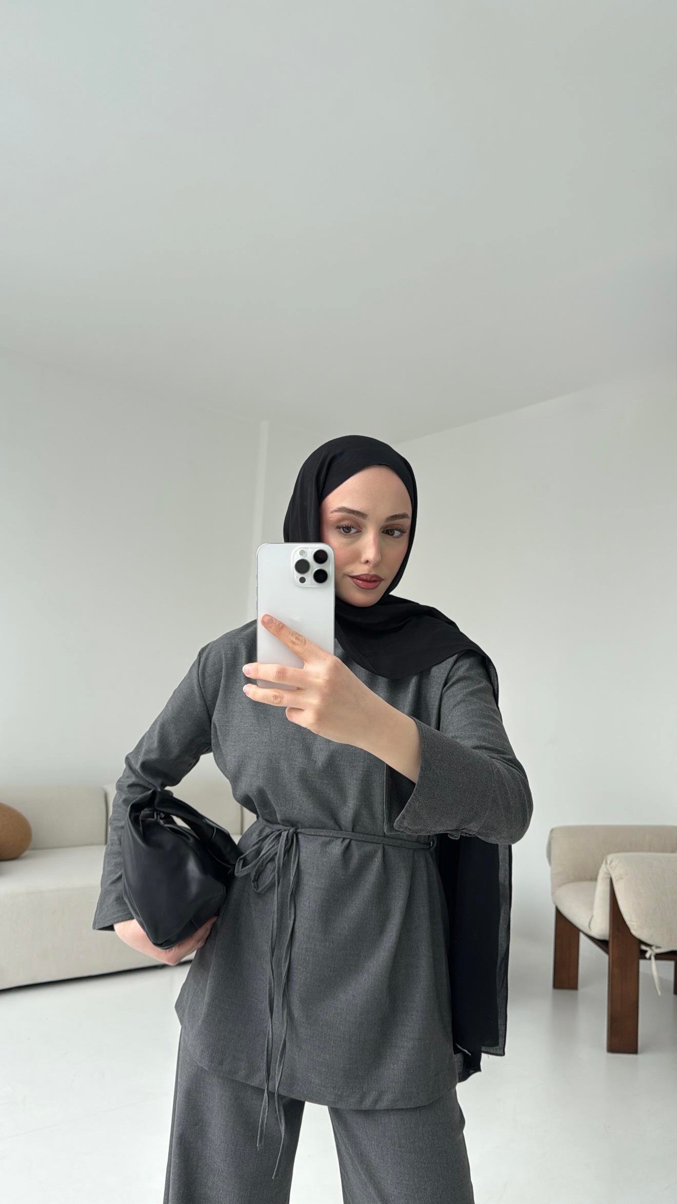 Basıc Bağlamalı Takım Gri