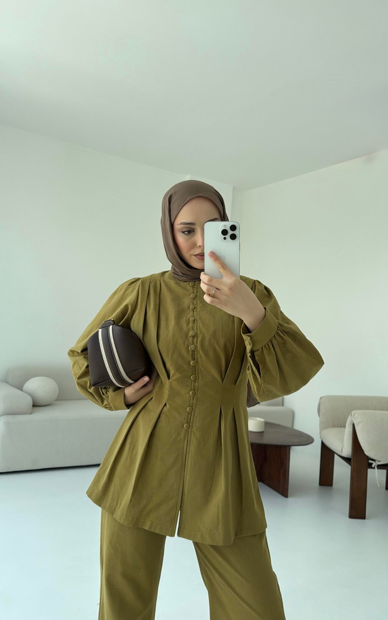 Beli Pensli Takım Olive