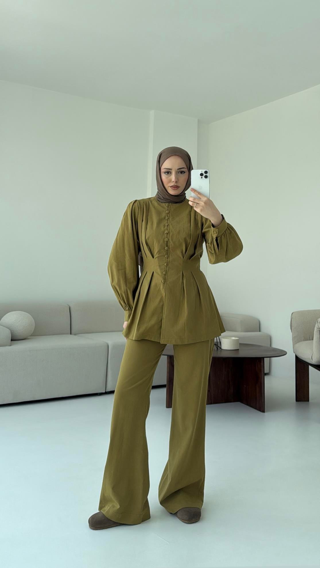 Beli Pensli Takım Olive