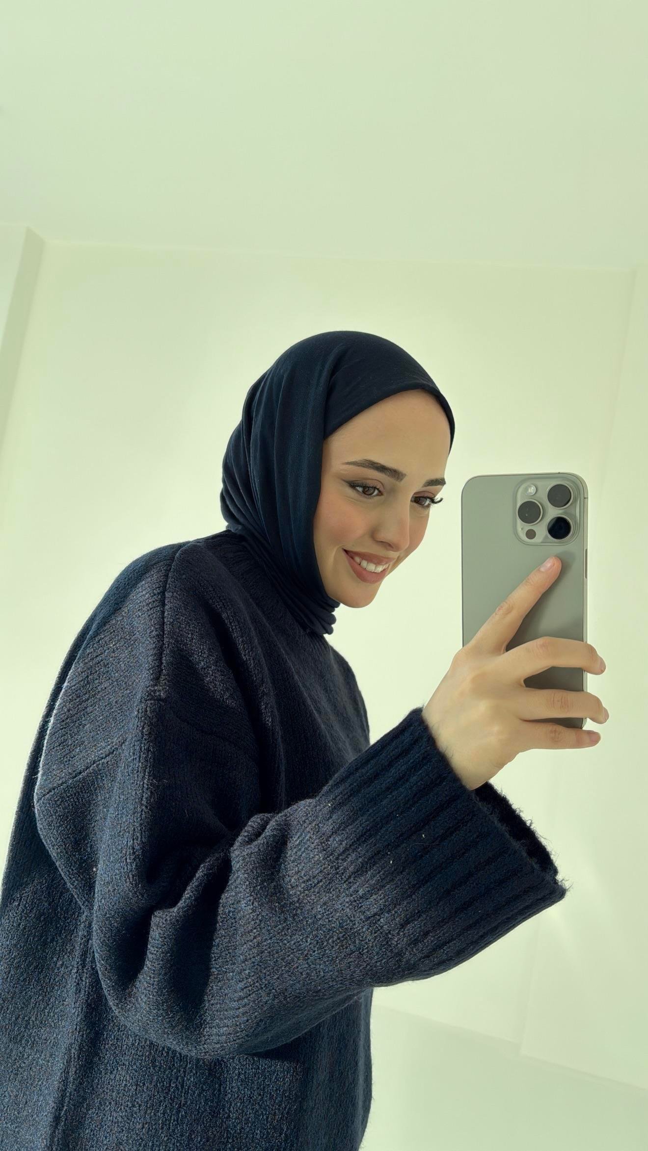 Çift Kat Triko Kazak Lacivert