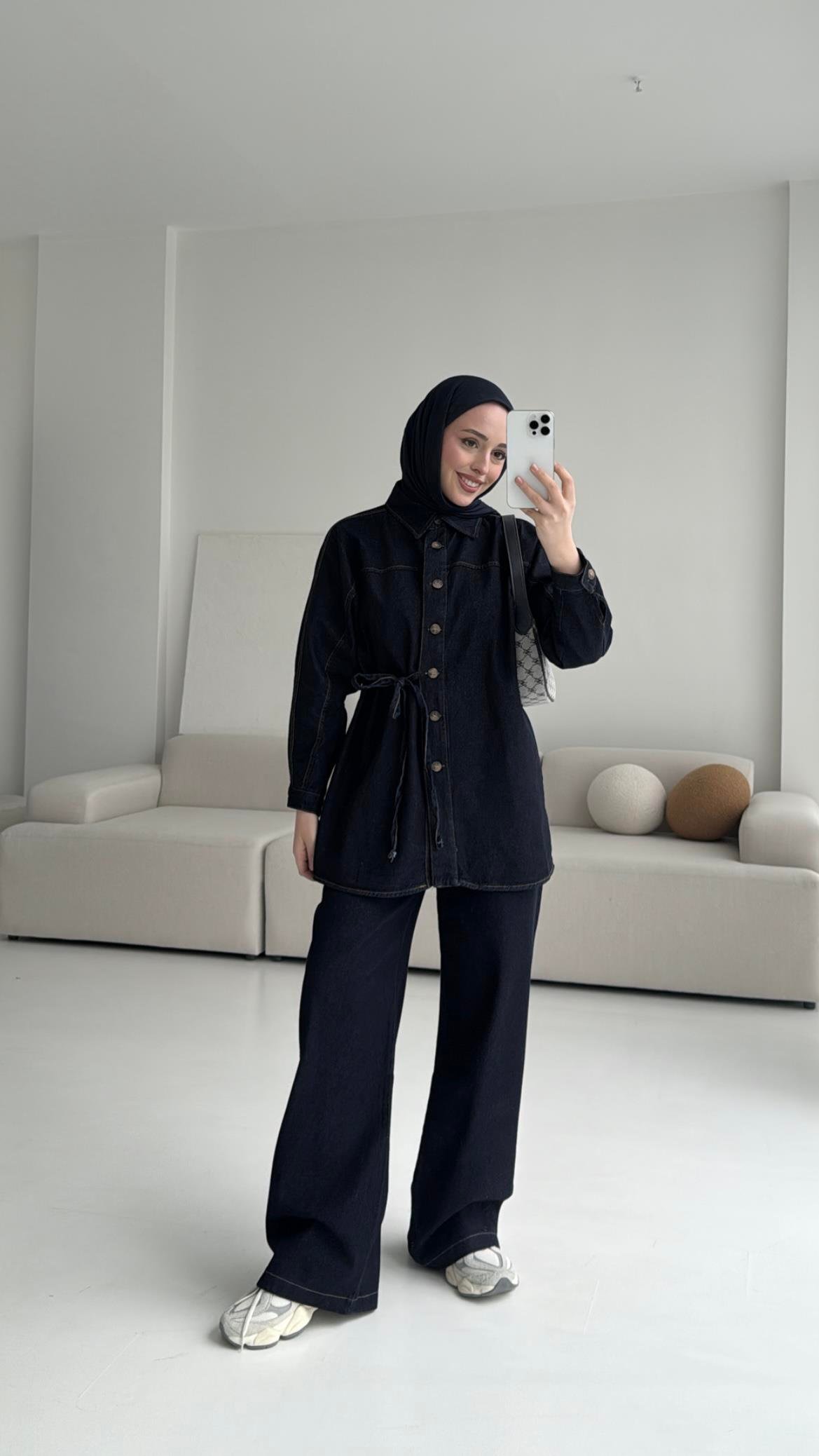 Denim Bağlamalı Takım