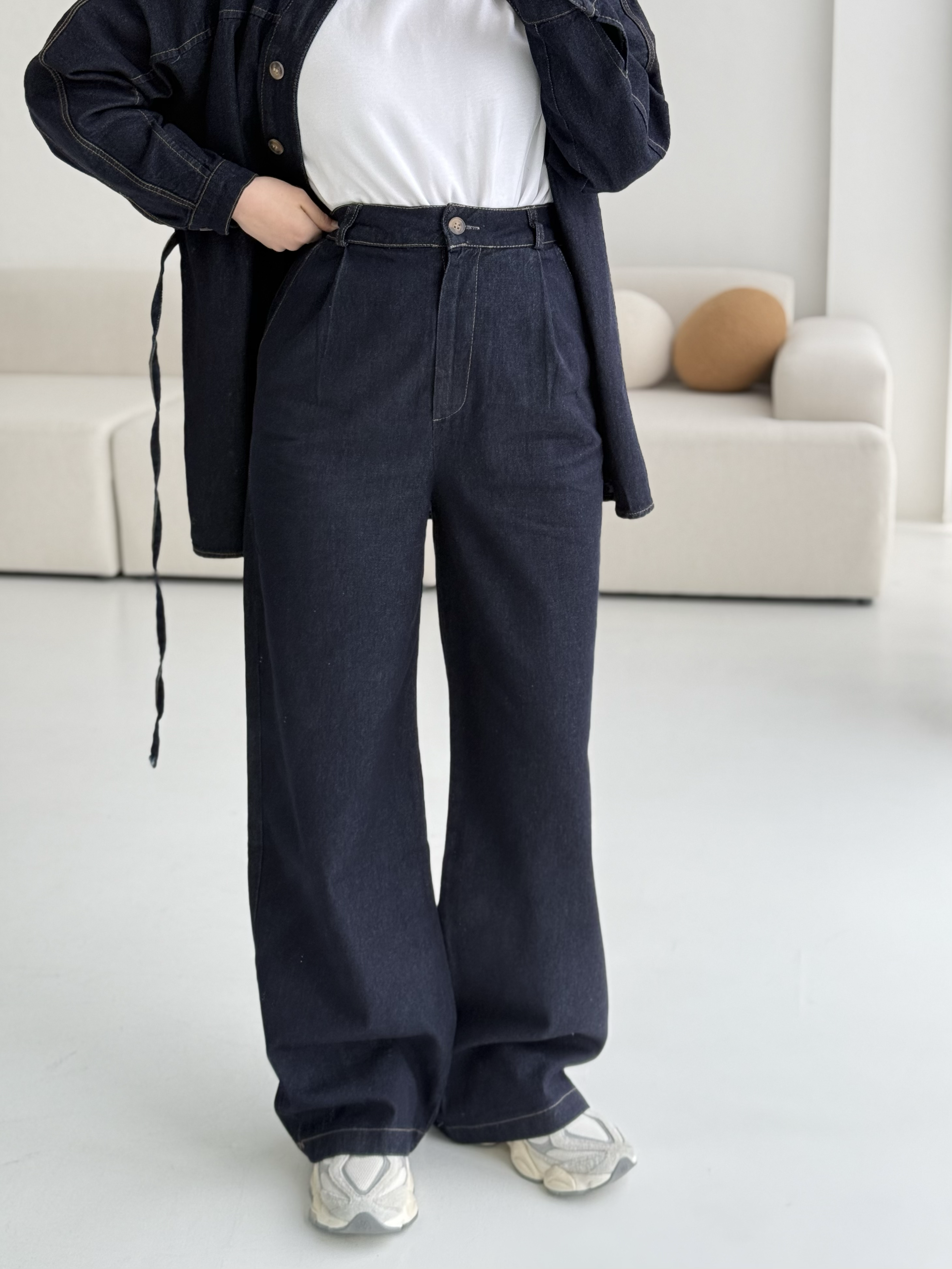 Denim Bağlamalı Takım