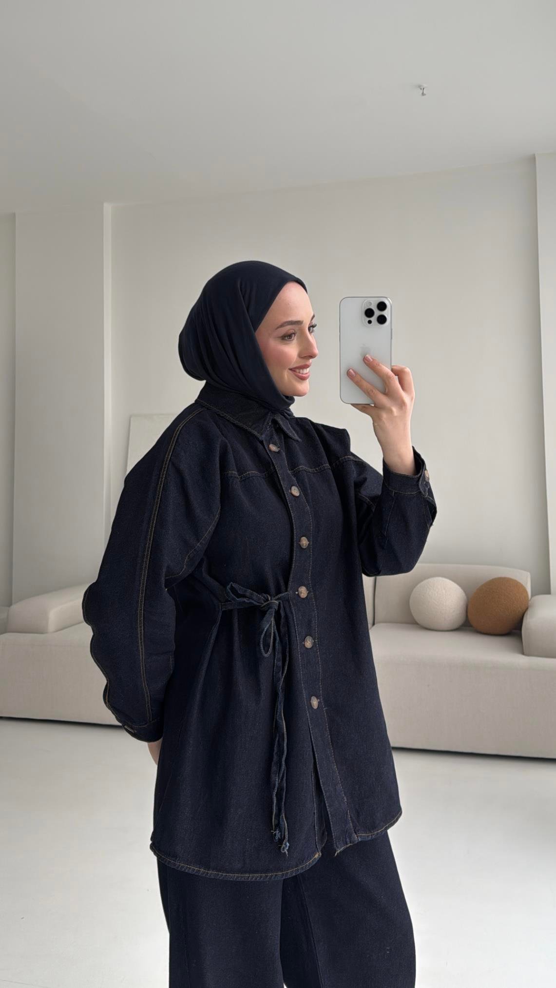 Denim Bağlamalı Takım