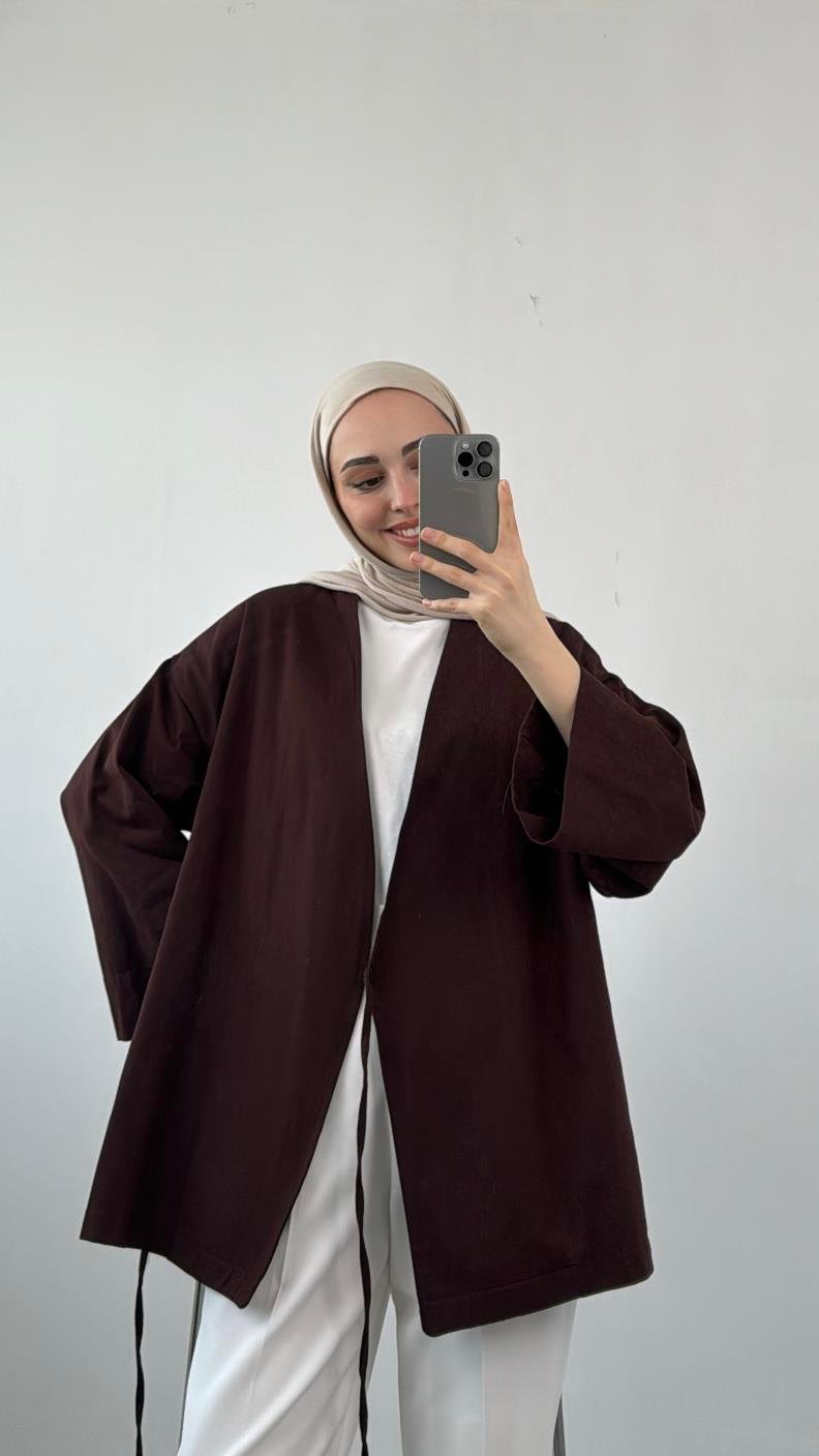 Gabardin Bağlamalı Ceket/Kimono 