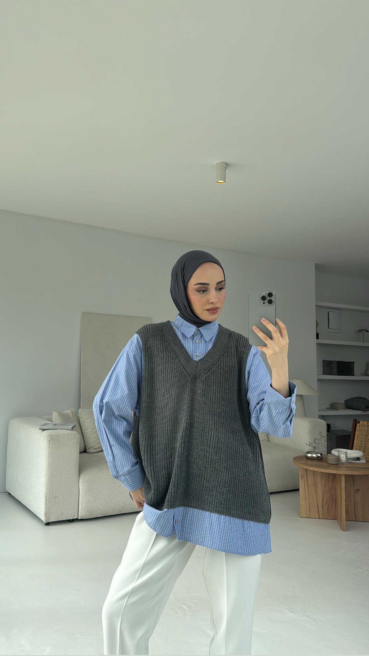 Gömlek Detaylı Triko