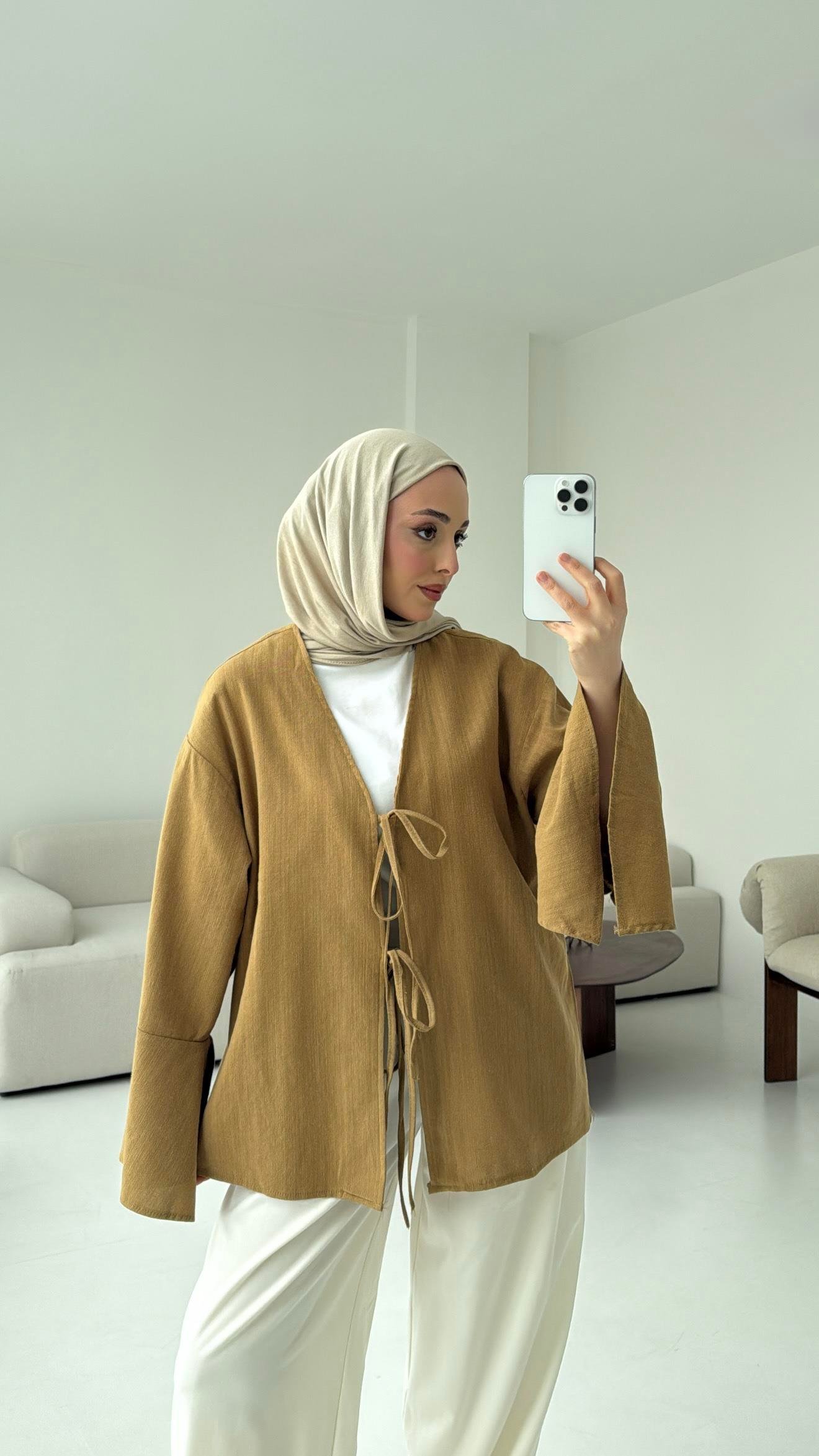 Kol Detay Kimono Hardal