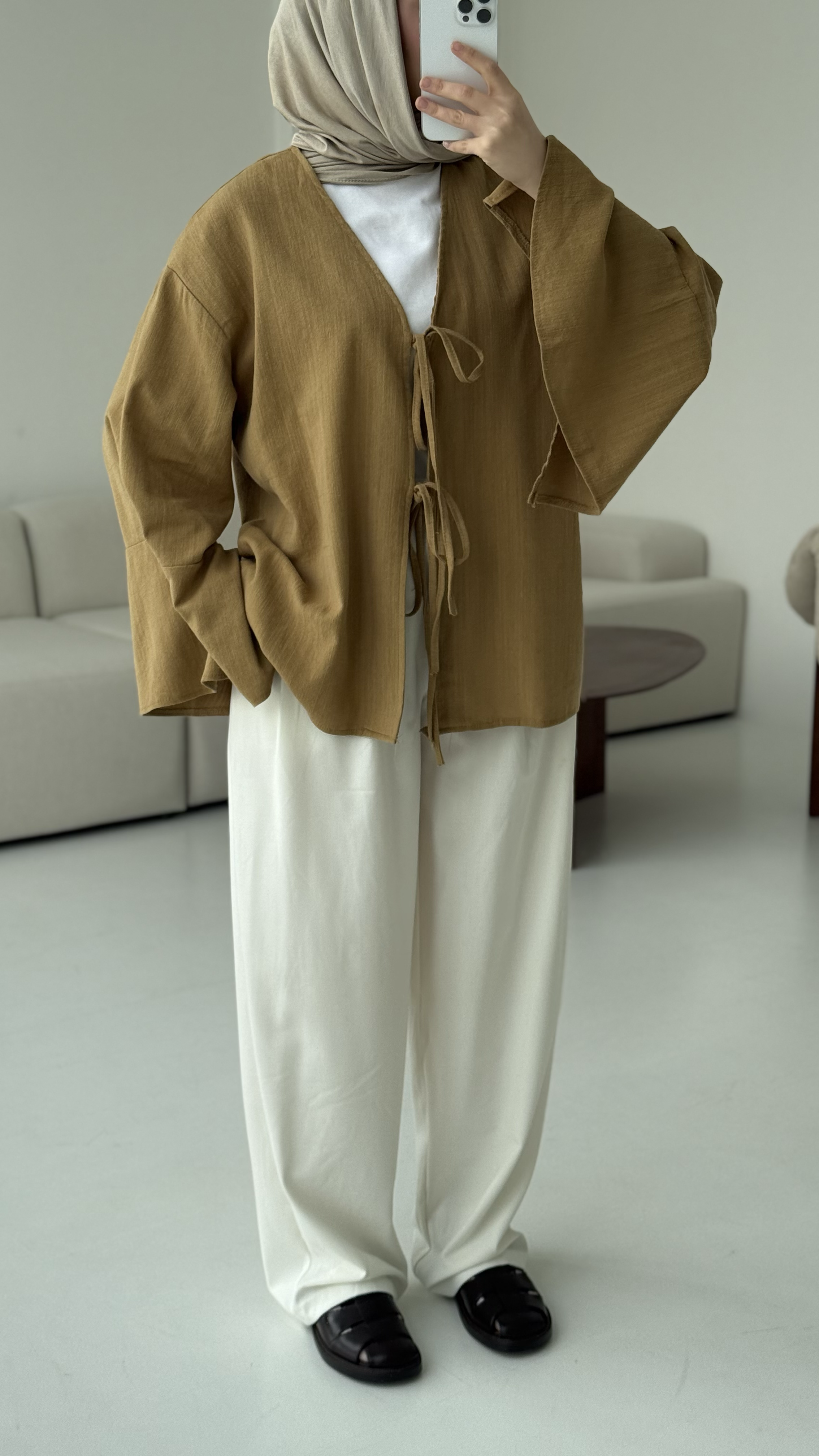 Kol Detay Kimono Hardal