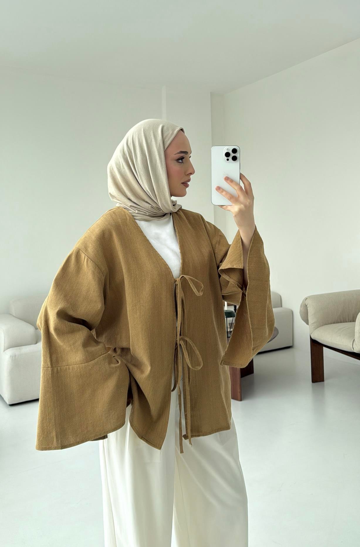Kol Detay Kimono Hardal