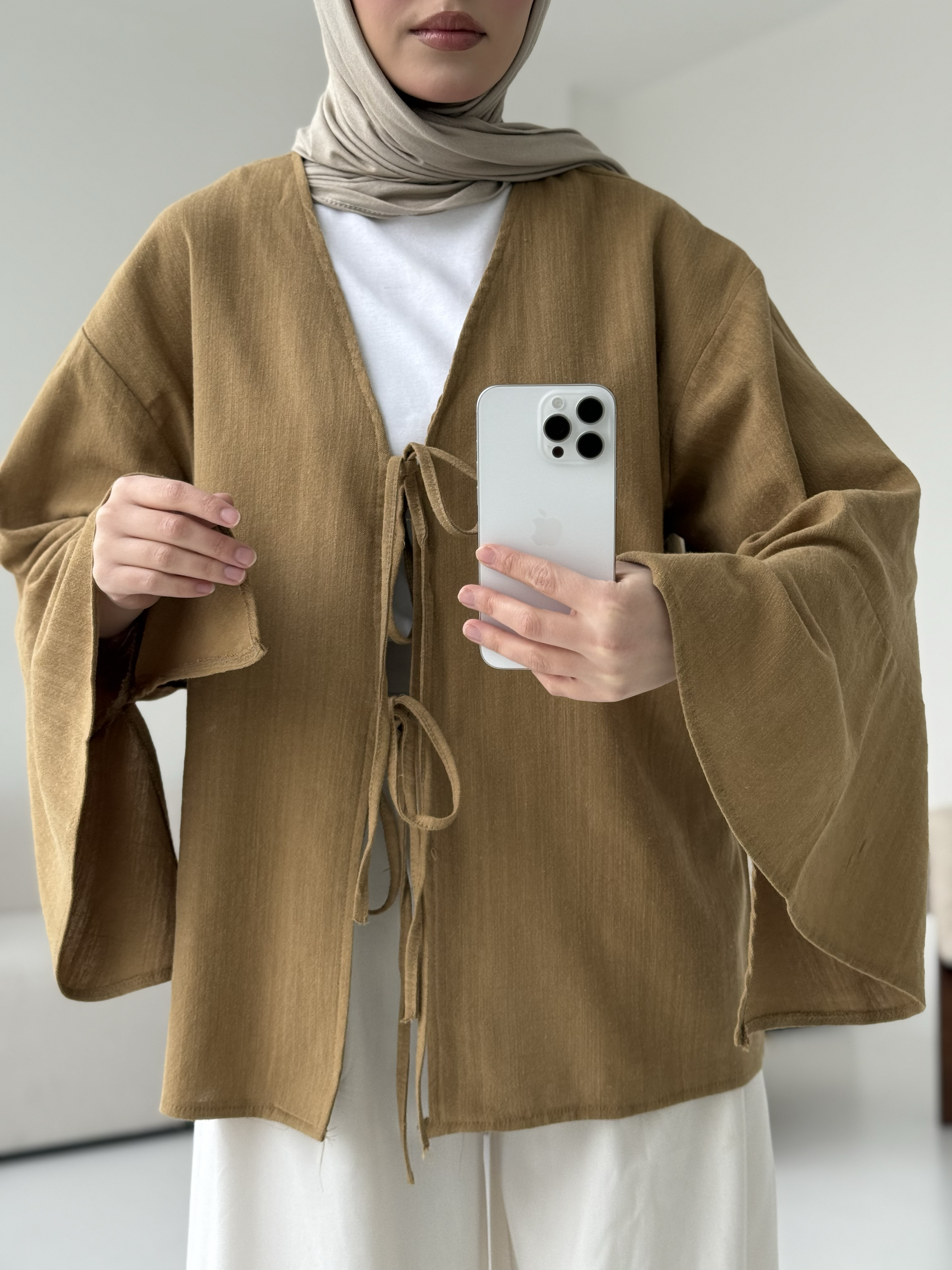 Kol Detay Kimono Hardal