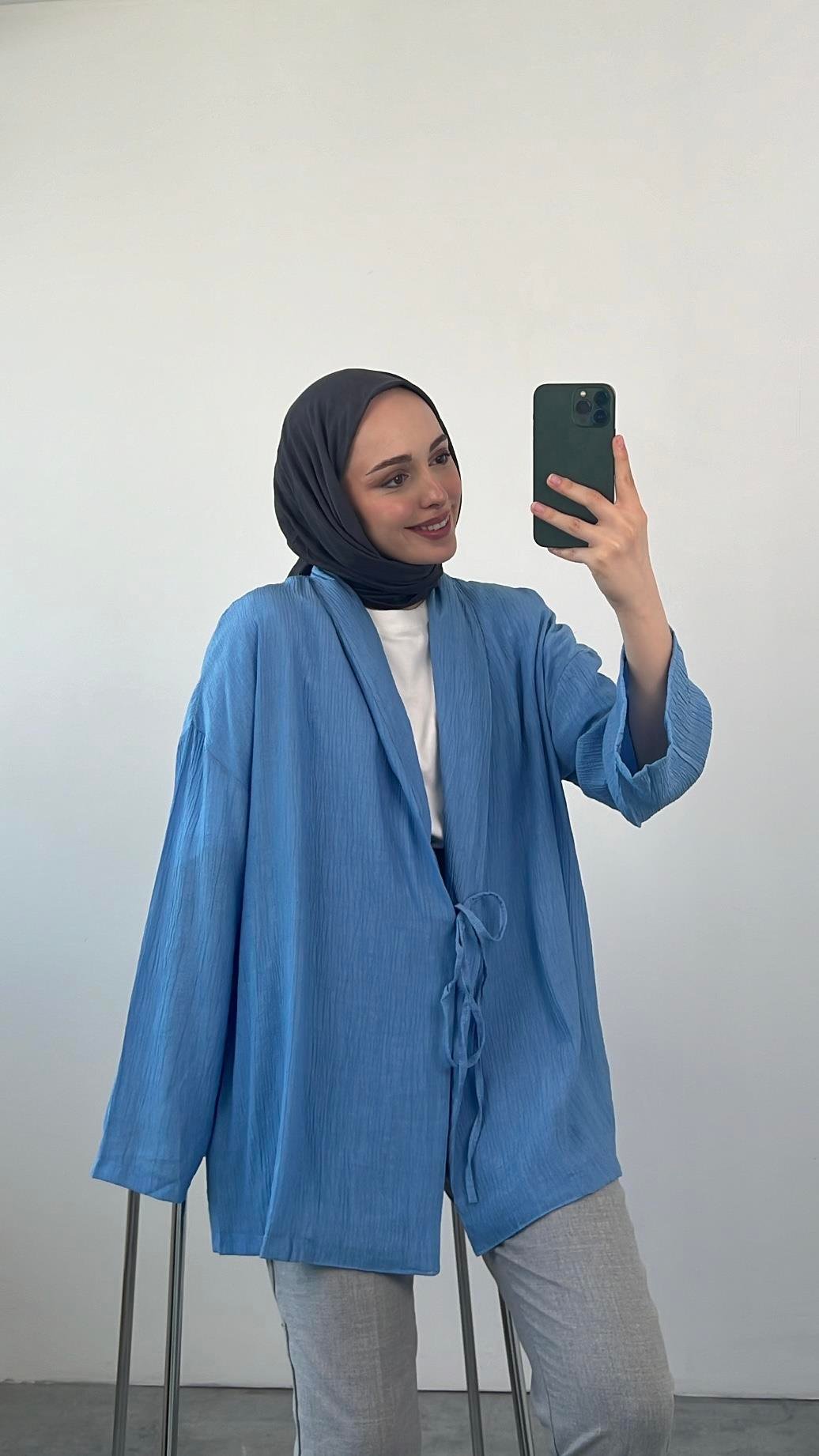 Mavi Dokulu Kimono