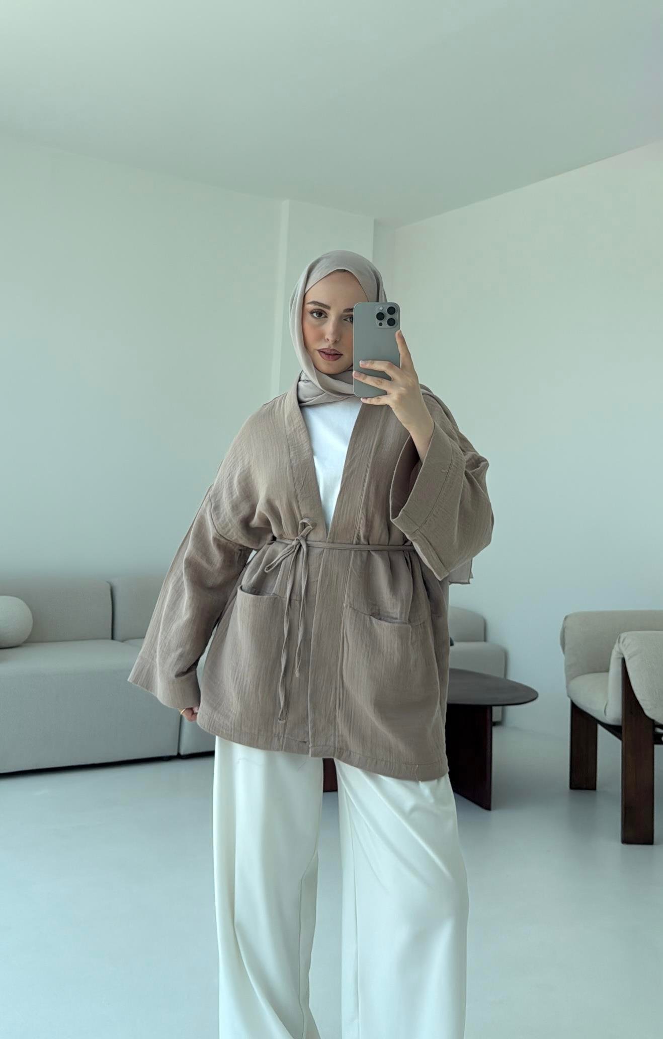 Müslin Kimono Vizon