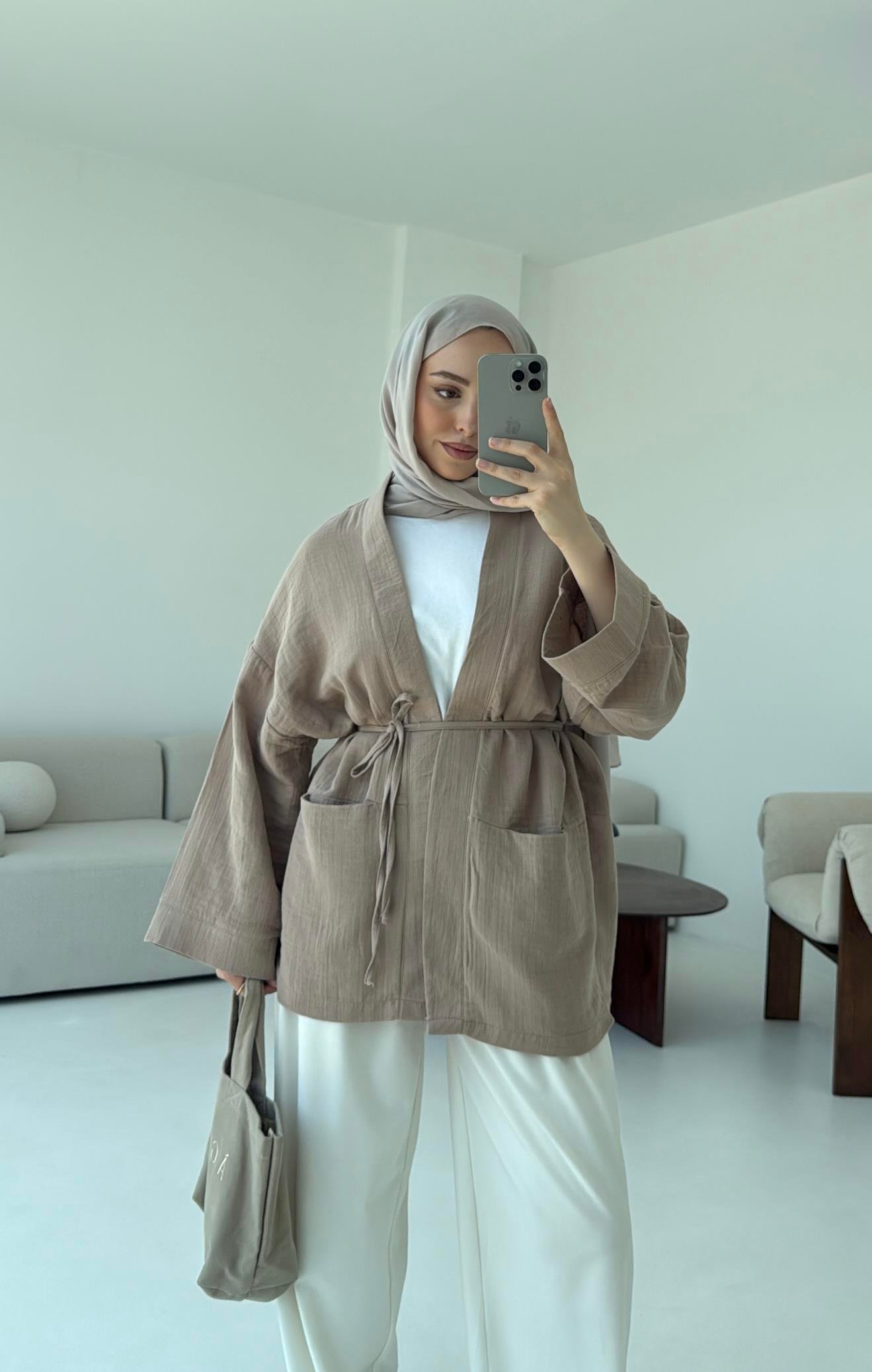 Müslin Kimono Vizon
