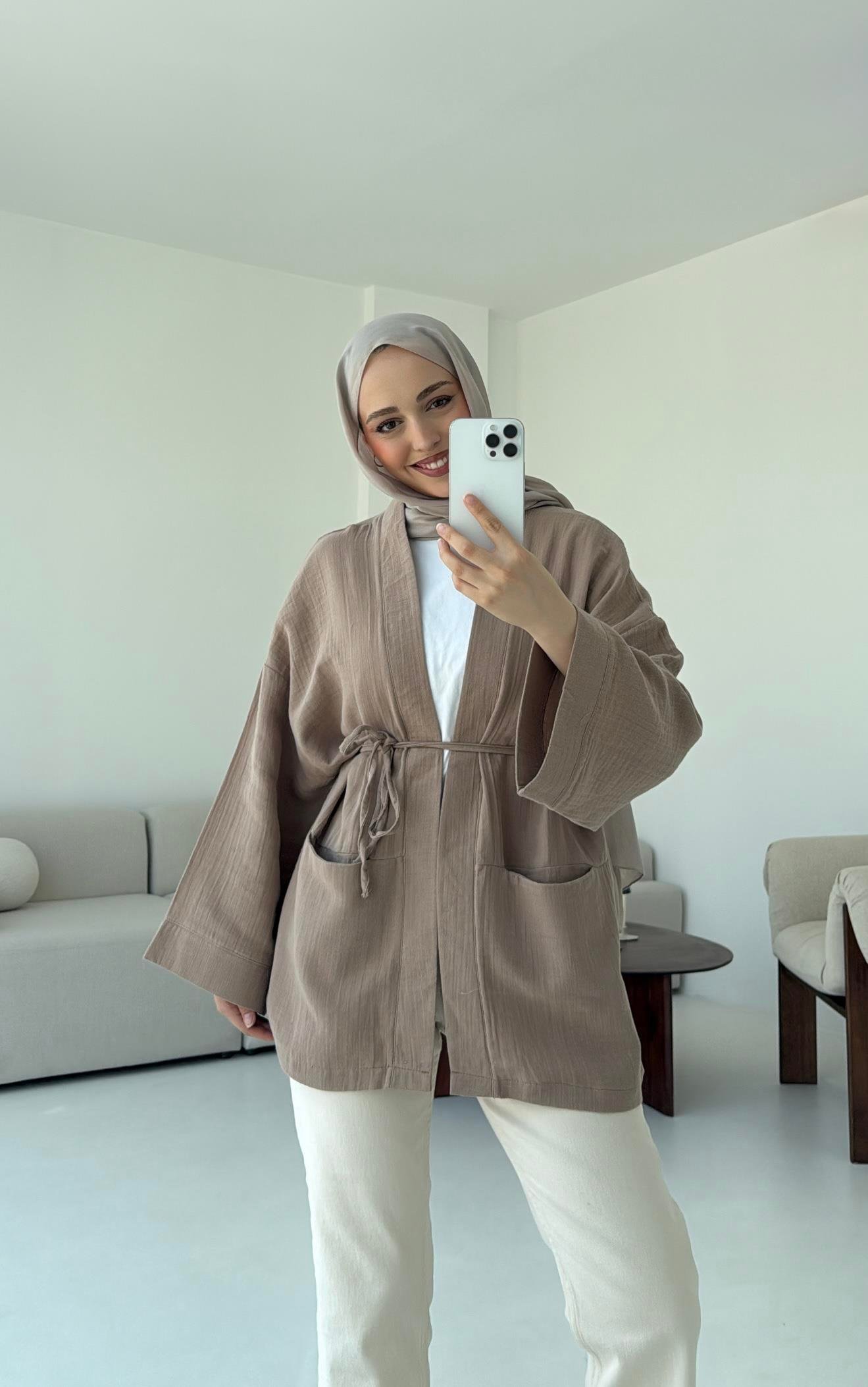 Müslin Kimono Vizon