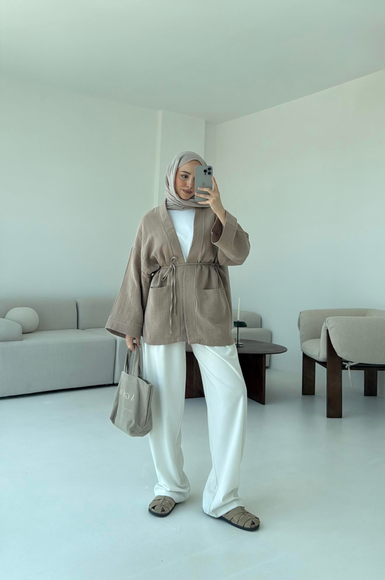 Müslin Kimono Vizon