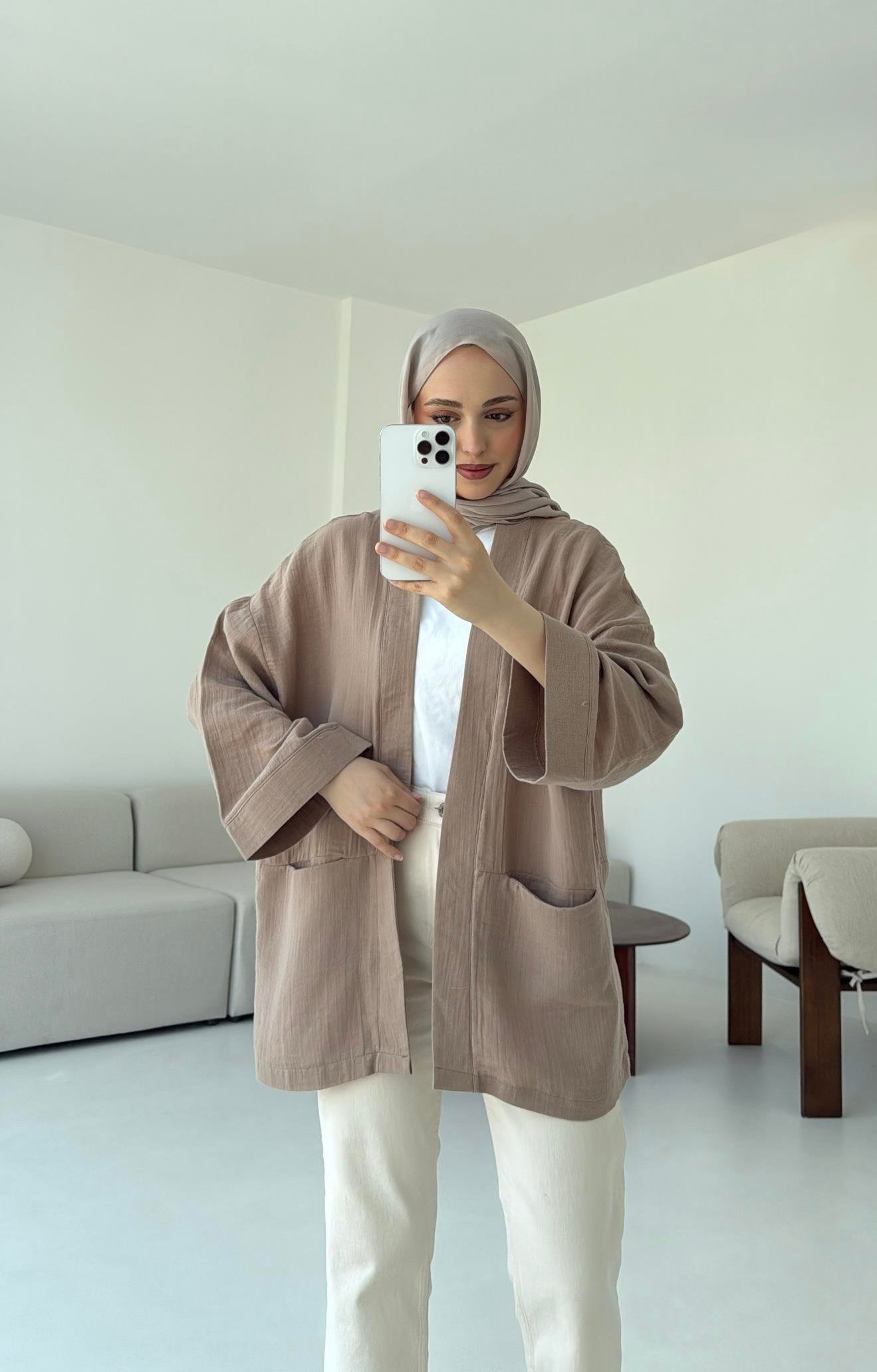 Müslin Kimono Vizon