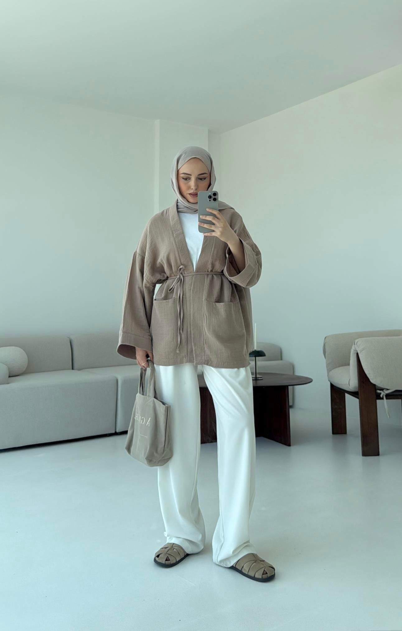 Müslin Kimono Vizon